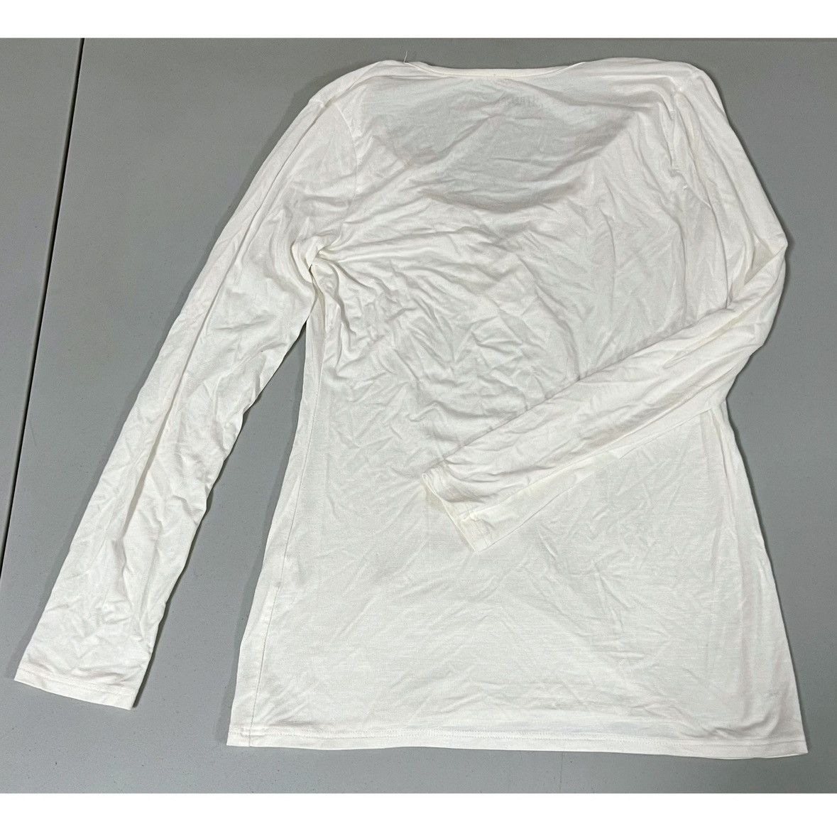 Paul Fredrick White V-Neck Lace-Up Long Sleeve Shirt Top Blouse Size M 🤍 Size M / US 6-8 / IT 42-44 - 5 Thumbnail