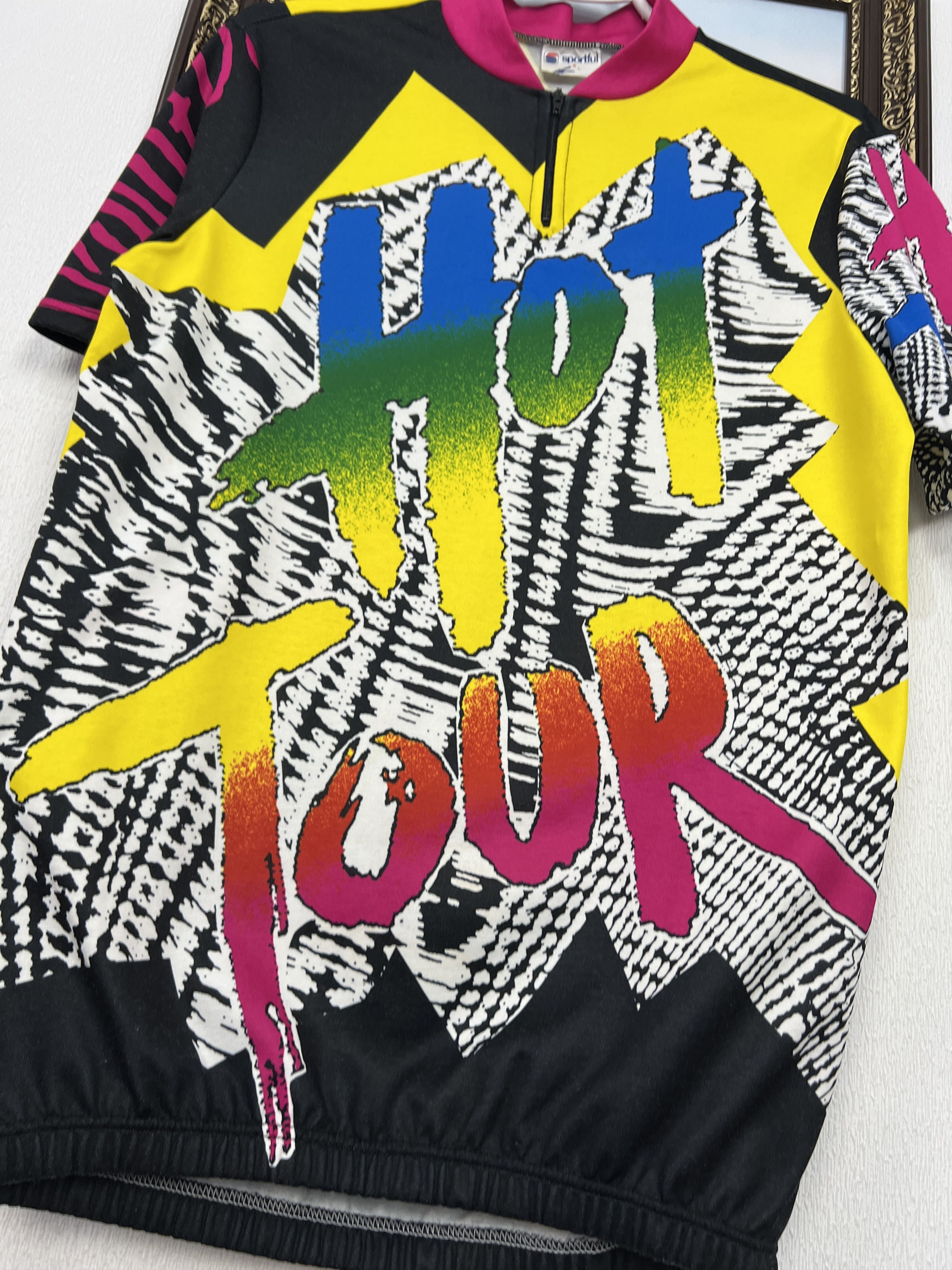 Vintage Hot Tour Italy Cycling Over Print Jersey Maglia Trikot Shirt Size US L / EU 52-54 / 3 - 3 Thumbnail