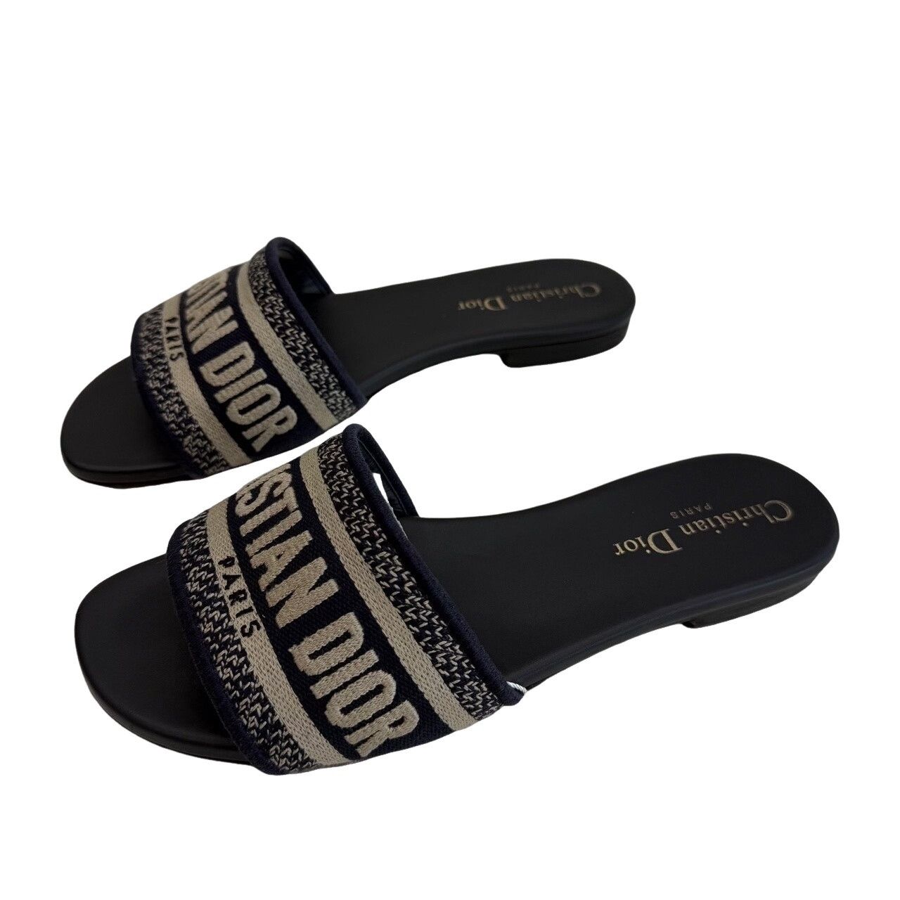 Dior Dior Dway Embroidered Slide Sandals Size 36.5 Size US 6.5 / IT 36.5 - 1 Thumbnail