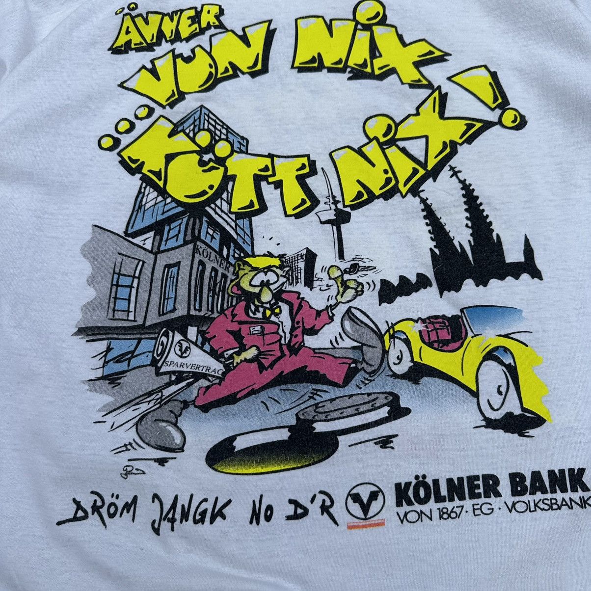 Japanese Brand Vintage Adult Ävver Vun Nix Kütt Nix T-shirts Joke Humor 90s Size US XL / EU 56 / 4 - 8 Thumbnail