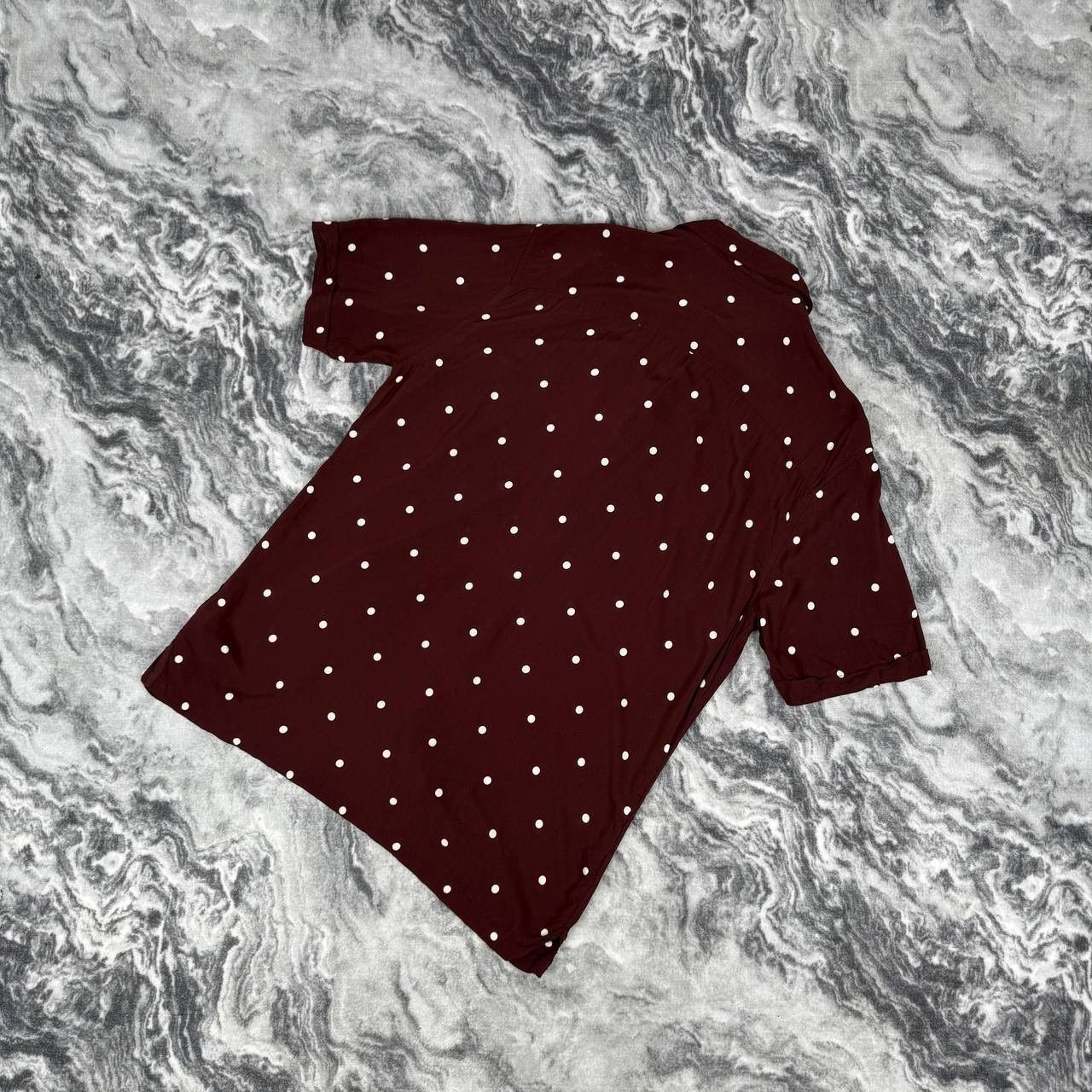 Allsaints Allsaints Kuta Shirt Buttons Polka Viscose Men M Burgundy Size US M / EU 48-50 / 2 - 7 Thumbnail