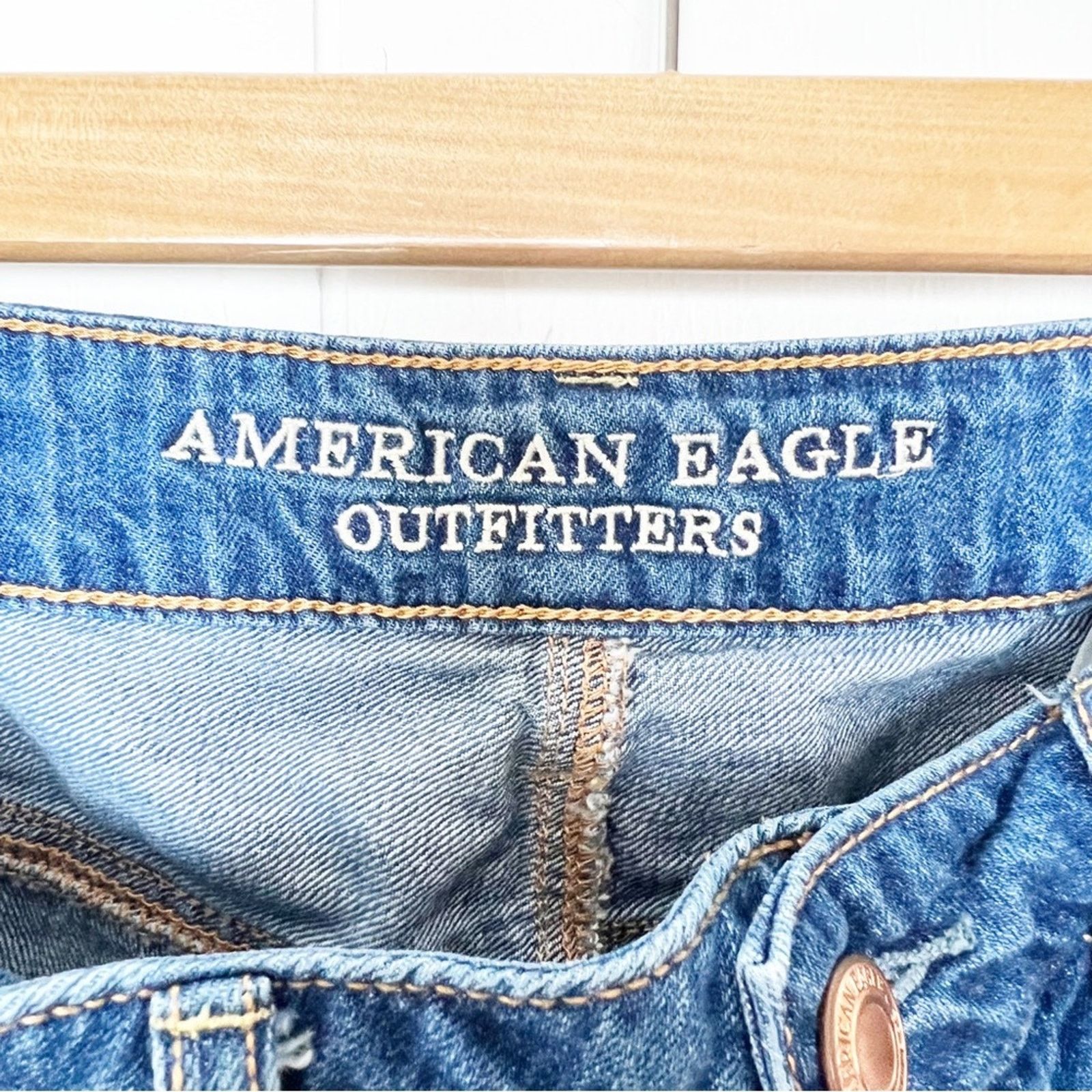 American Eagle Outfitters AEO Button-fly Distressed Patchwork Skinny Jeans Women 2 Size 26" / US 2 / IT 38 - 5 Thumbnail