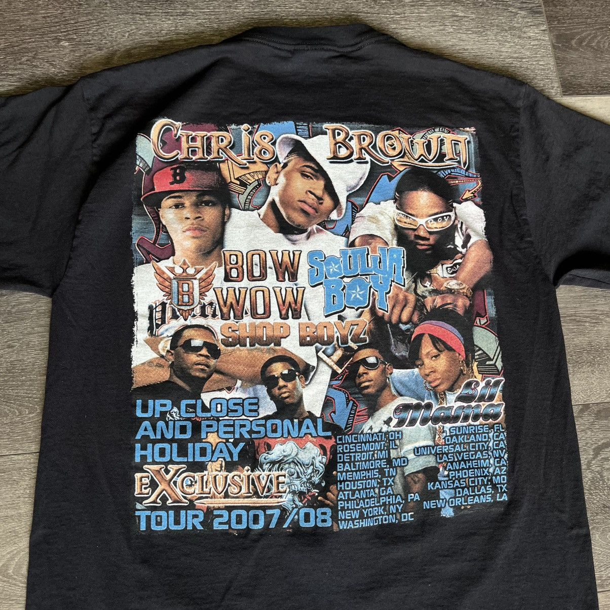 Rap Tees Vintage 2007 Chris Brown Bow Wow Soulja Boy Rap Tour T Shirt Size US M / EU 48-50 / 2 - 4 Thumbnail