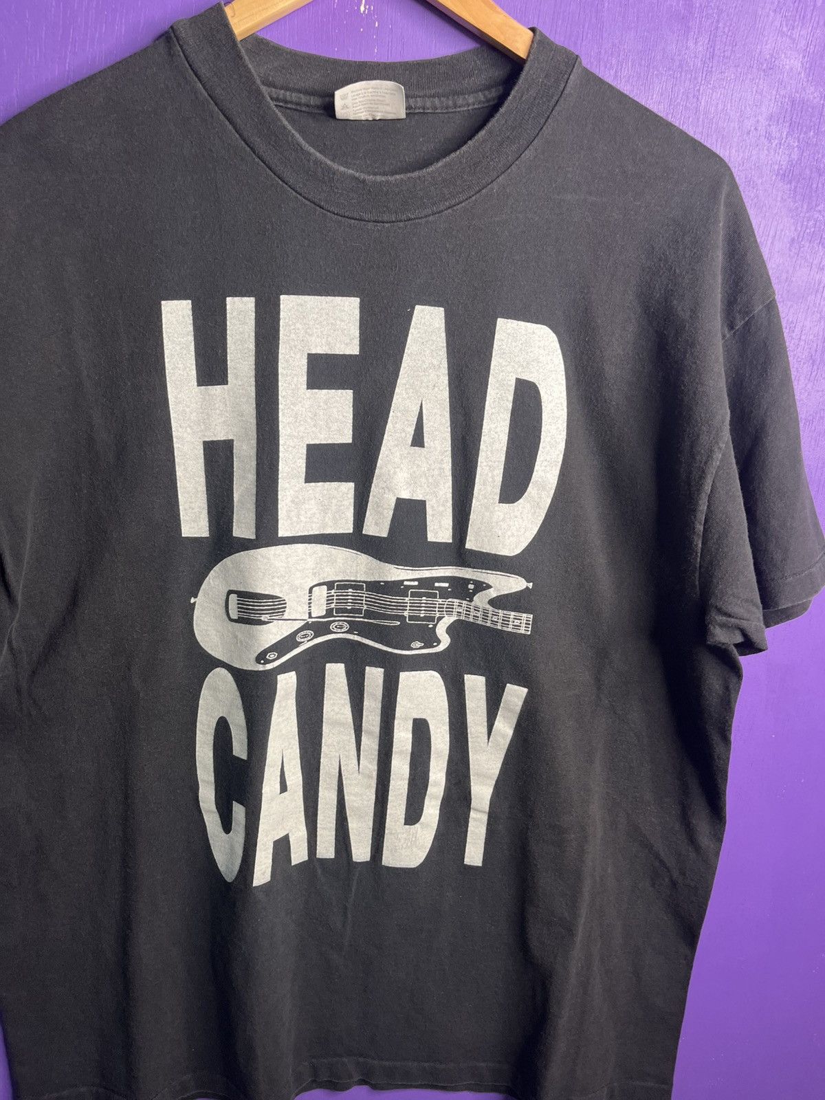 Band Tees × Vintage Vintage 80s Head candy guitar faded t-shirt Size US XL / EU 56 / 4 - 3 Thumbnail