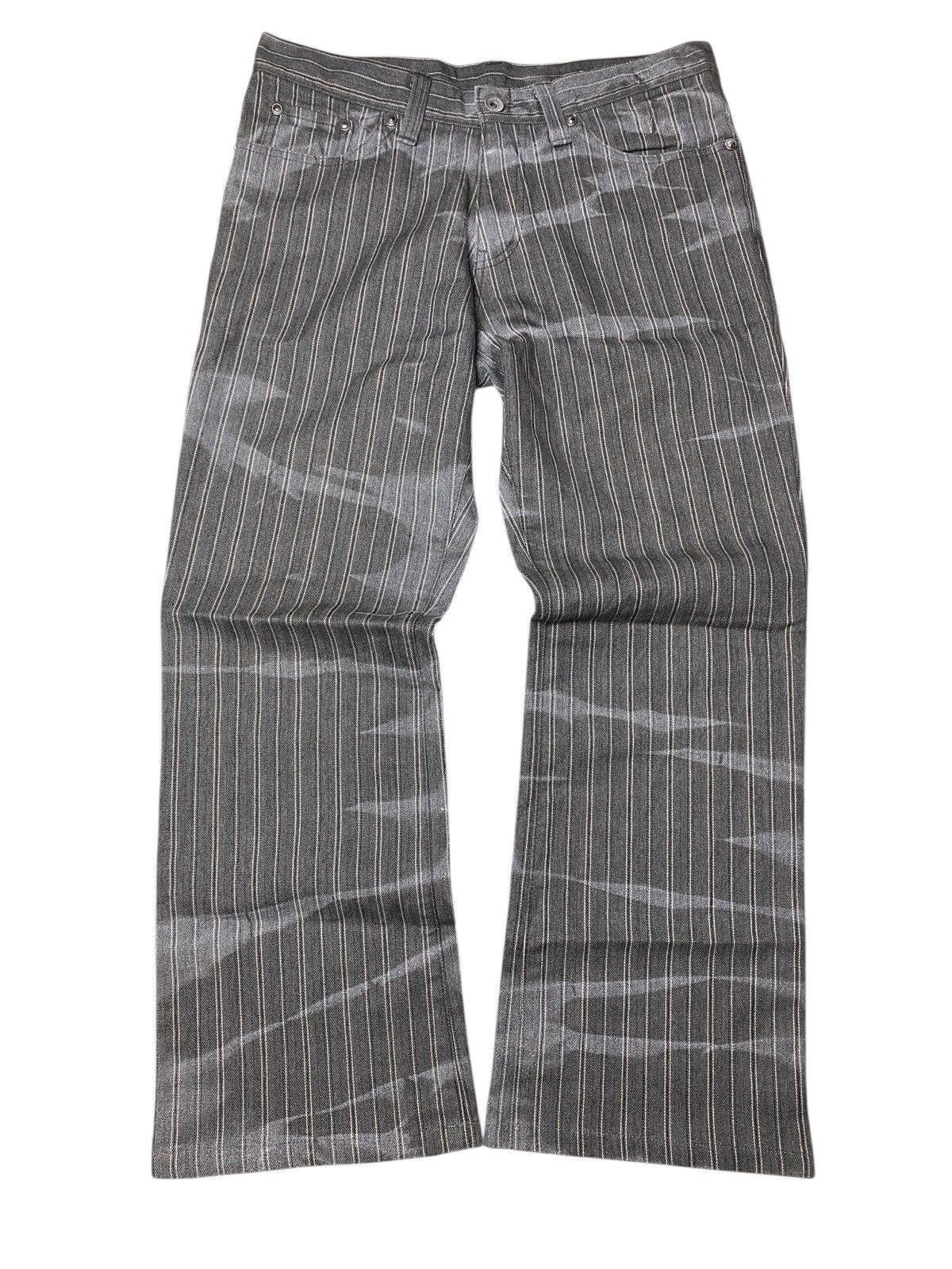 If Six Was Nine 2000's Semantic Design Clawmark Tuxedo Flared Pants Size US 29 - 1 Thumbnail