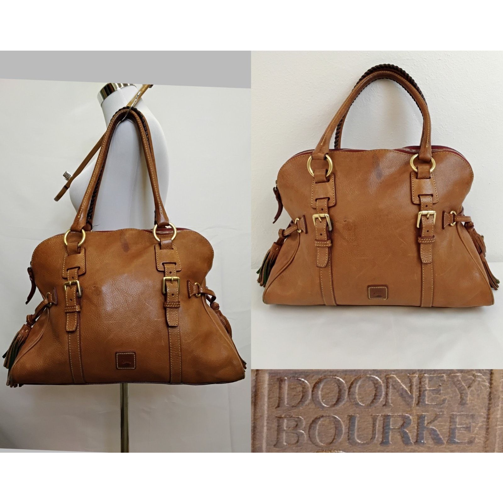 Dooney & Bourke Dooney & Bourke Italian Leather Satchel Bag Brown Purse Size ONE SIZE - 1 Thumbnail