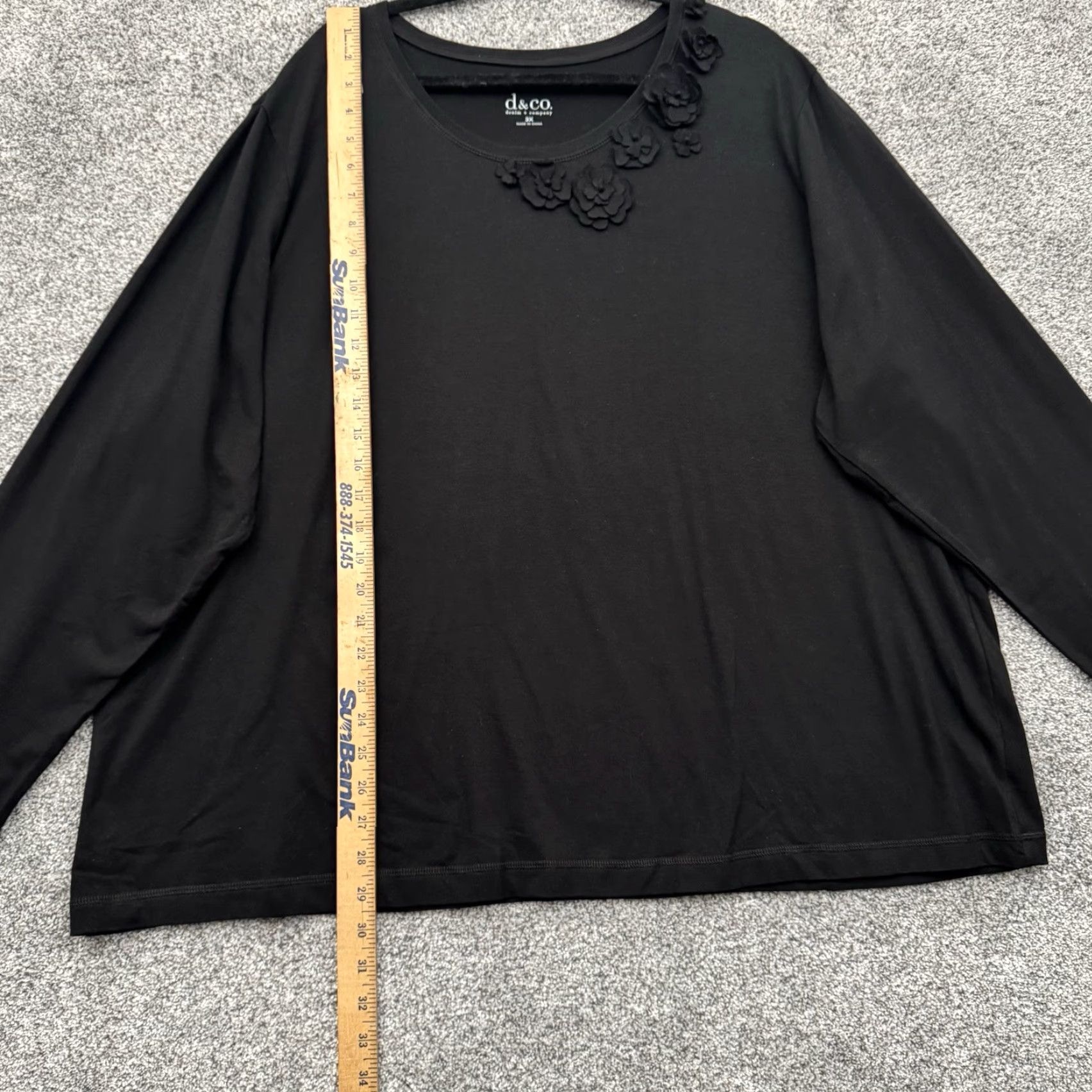 Vintage Womens 3X Plus Top Dark Fairy Cottagecore 3D Floral Embellished Romantic Goth Shirt Blouse Size XXL / US 16-18 / IT 52-54 - 2 Thumbnail