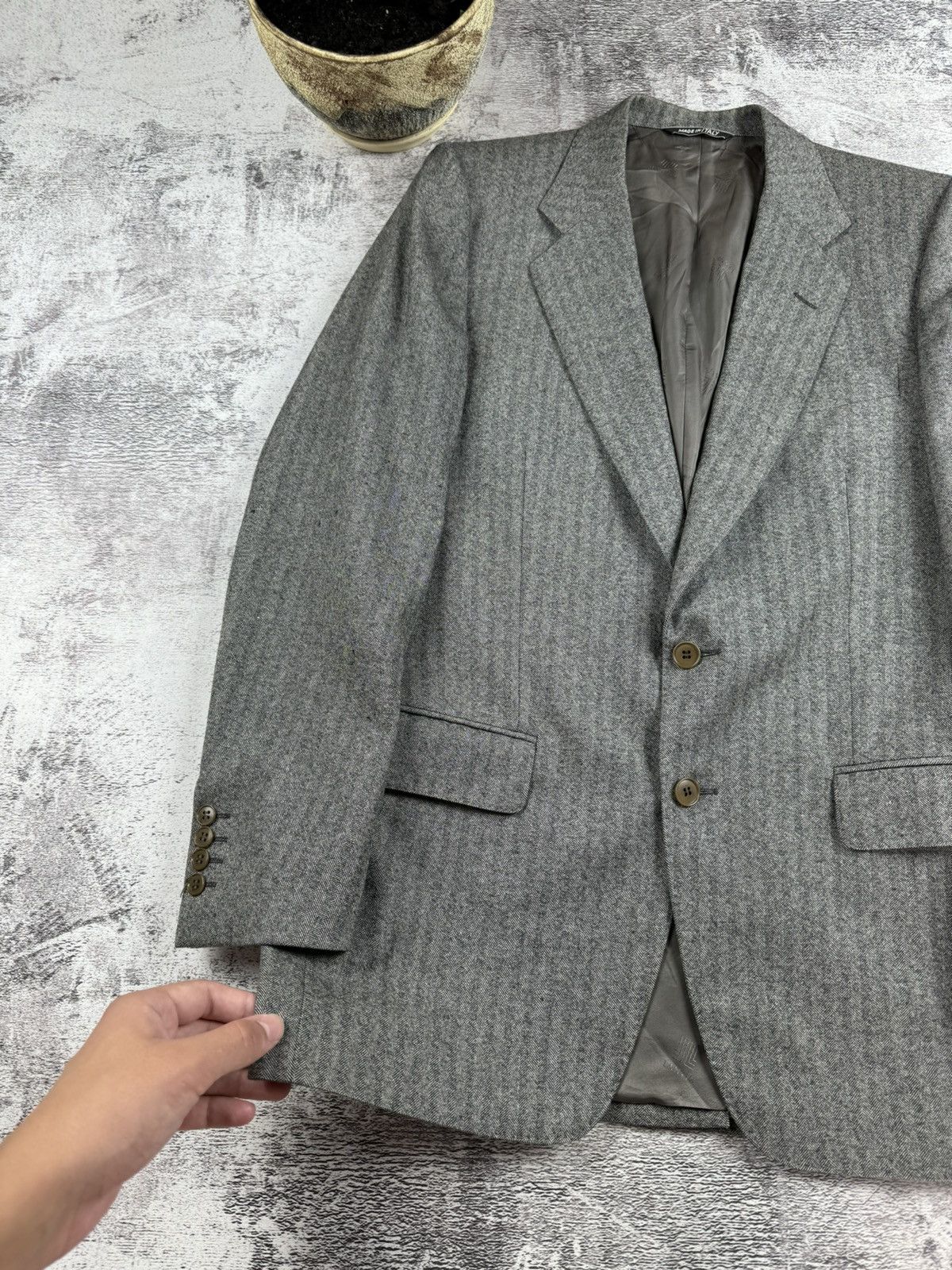 Lanvin Vintage LANVIN Paris Luxury Made in Italy Blazer Jacket Size 46R - 5 Thumbnail