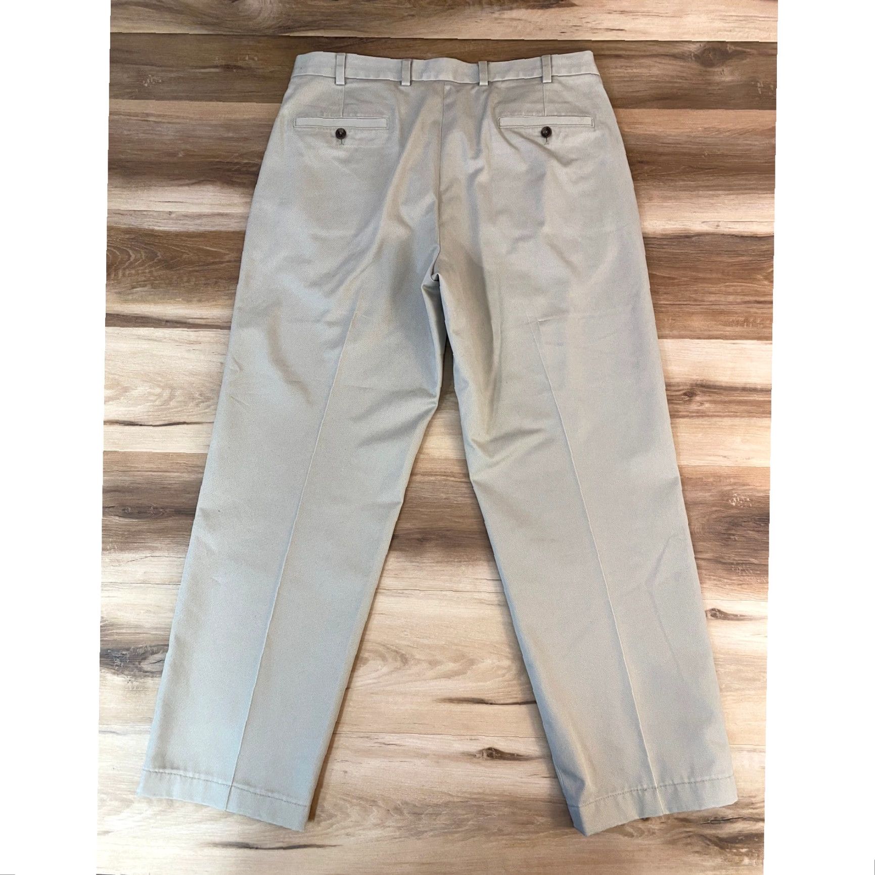 Brooks Brothers Brooks Brothers Advantage Chino Hudson Pants Mens 36x32 Khaki Flat Front Cotton Classic Fit Size US 36 / EU 52 - 8 Thumbnail