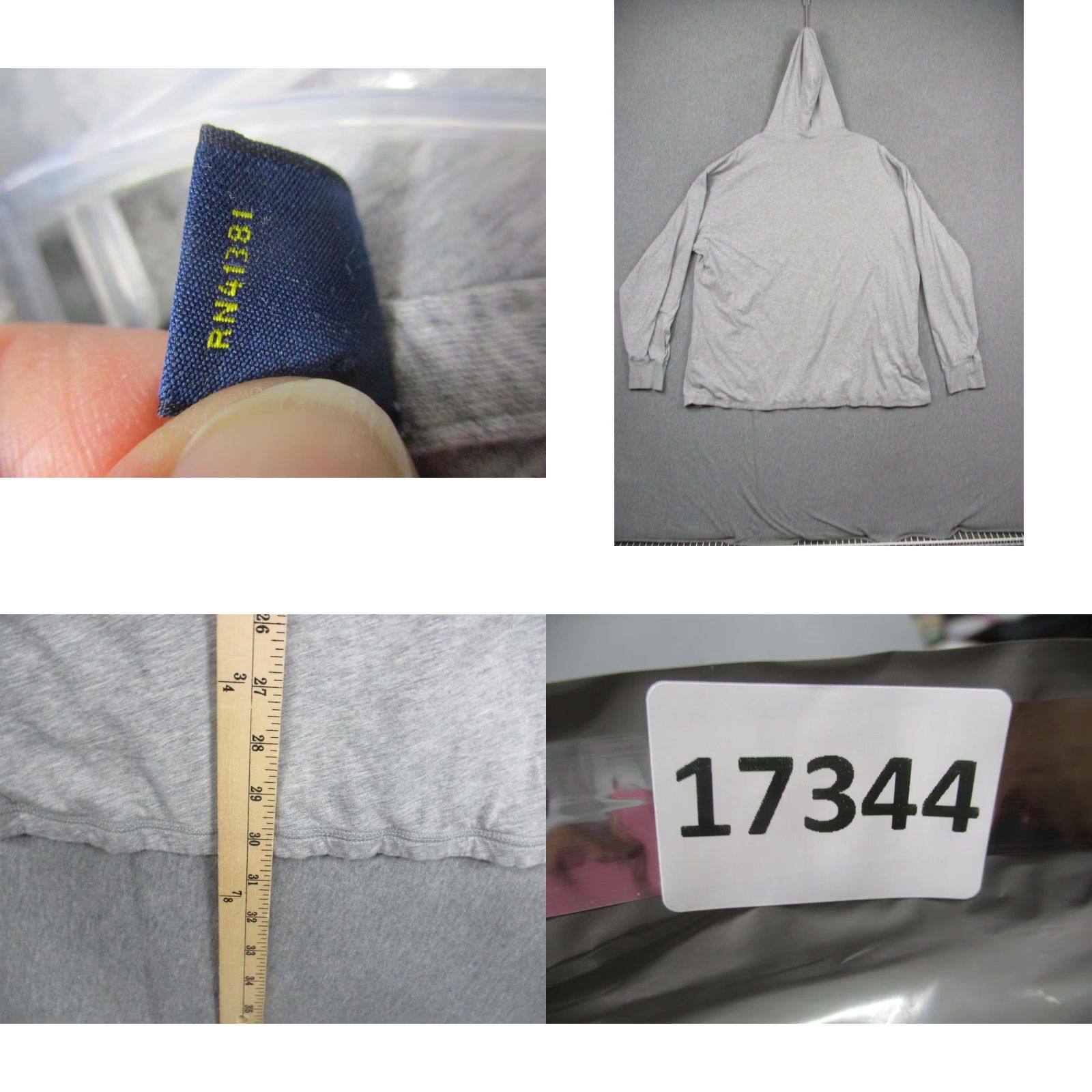 Polo Ralph Lauren VINTAGE Polo Ralph Lauren Hoodie Mens XLT Gray Pullover Big & Tall Solid Cotton Peru Size US XL / EU 56 / 4 - 8 Thumbnail