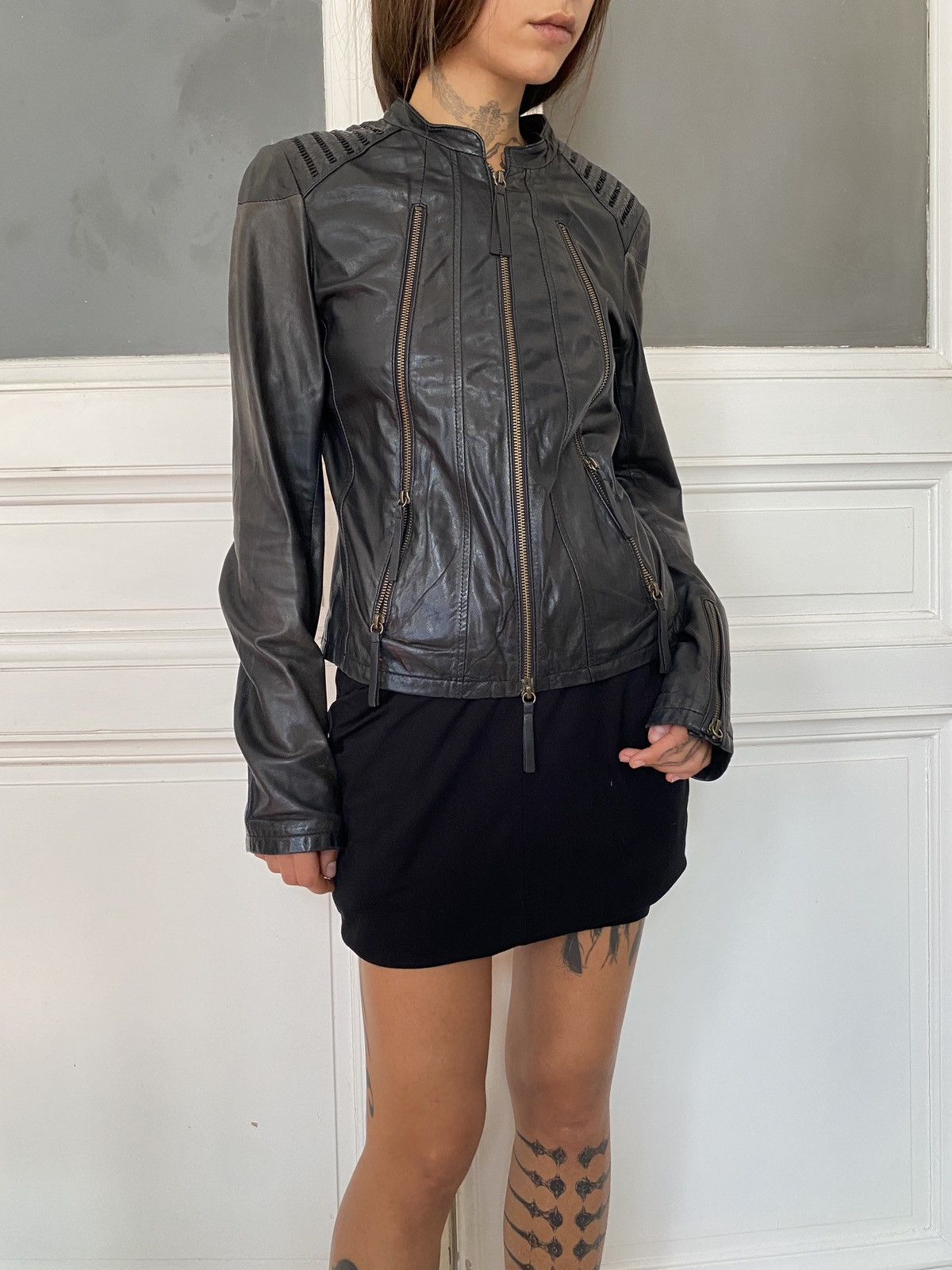 14th Addiction Textured leather jacket Size S / US 4 / IT 40 - 3 Thumbnail