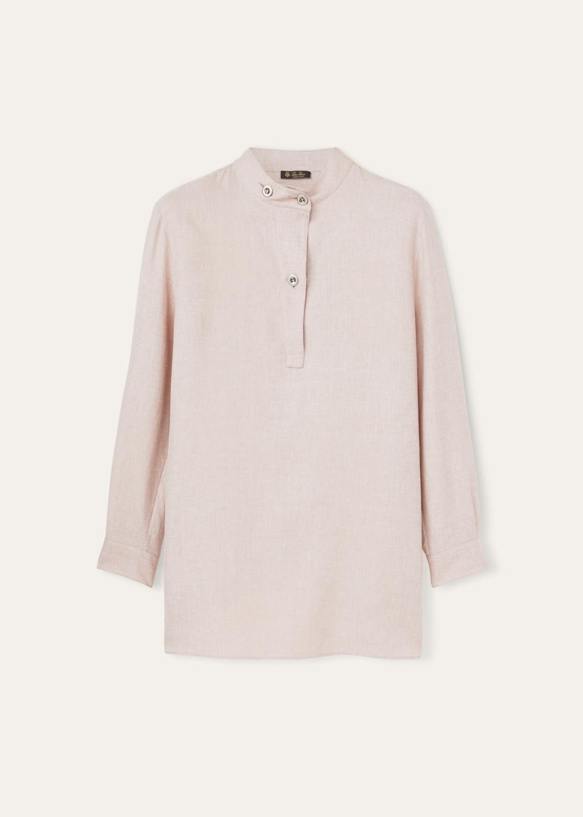Loro Piana o1srvl11e0725 FAN6583 Ruth Shirt in Light Pink Size M / US 6-8 / IT 42-44 - 1 Thumbnail
