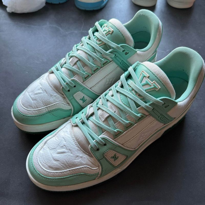 Louis Vuitton Louis Vuitton Trainer Low Sneakers in Tiffany Green -2508 Size US 9.5 / IT 39.5 - 1 Thumbnail