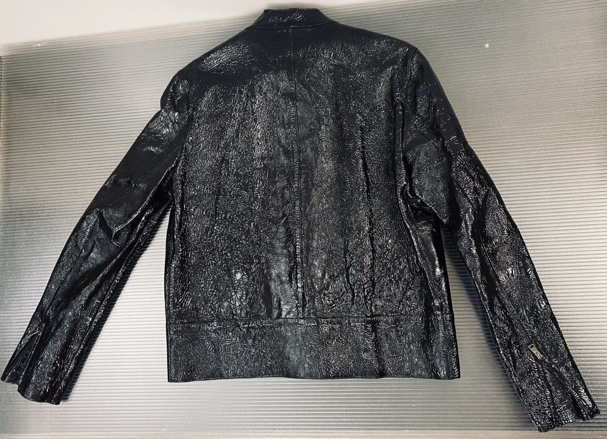Gucci Gucci x Tom Ford 🇮🇹 black naplack leather asymm jacket 50 Size US M / EU 48-50 / 2 - 9 Thumbnail