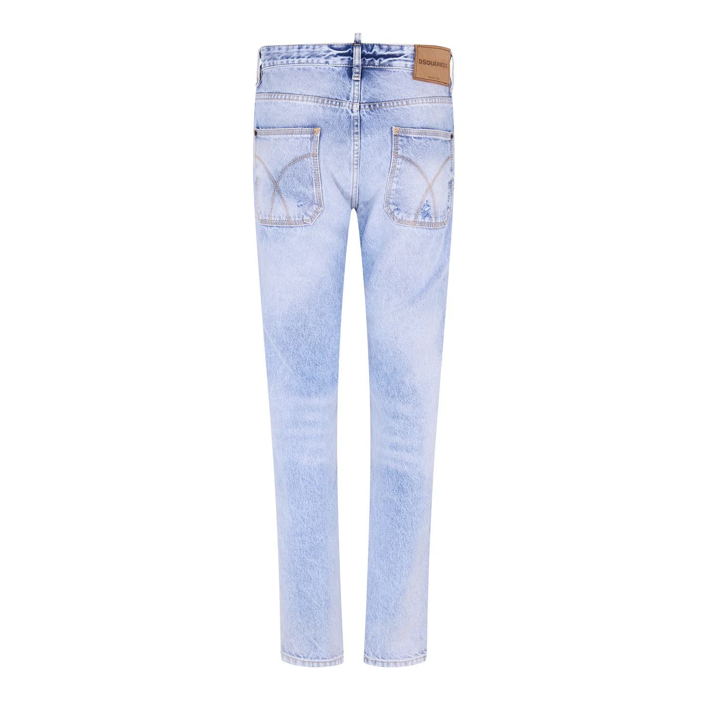 Dsquared2 o1g2r1mq0426 Denim Straight Leg Jeans in Blue Size US 34 / EU 50 - 6 Thumbnail