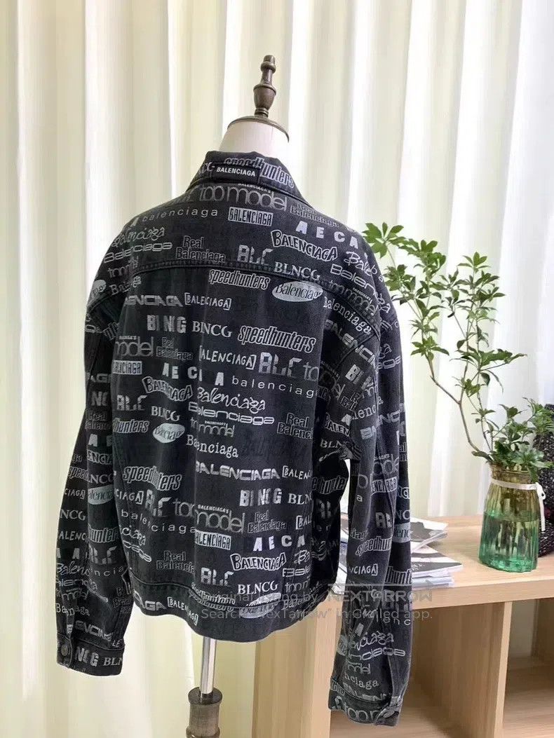 Balenciaga Balenciaga Distressed Logo Denim Jacket Size US S / EU 44-46 / 1 - 3 Thumbnail