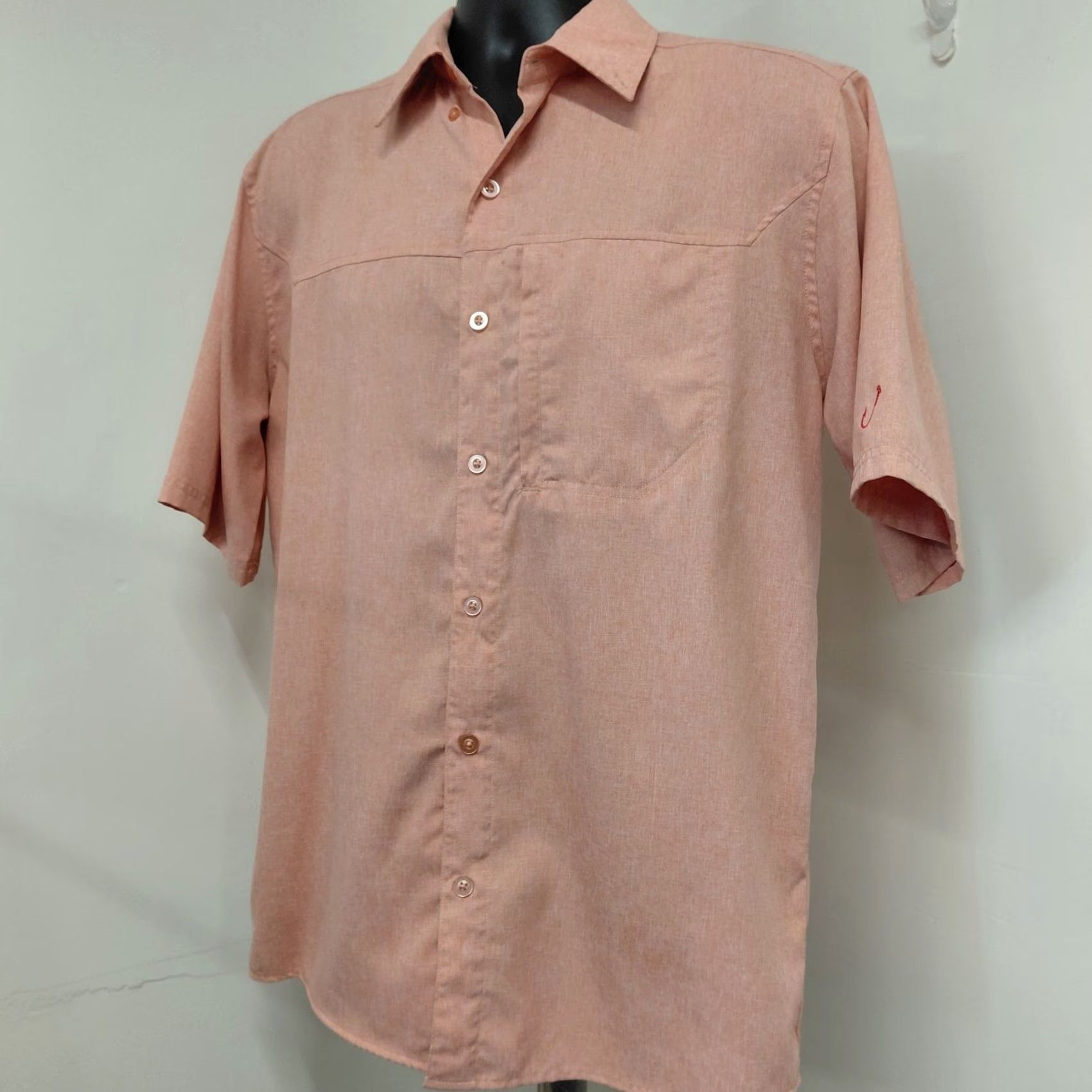 Vintage Red Hook Lure Fishing Shirt Mens M Peach Button Front Short Sleeve Outdoor Size US M / EU 48-50 / 2 - 3 Thumbnail