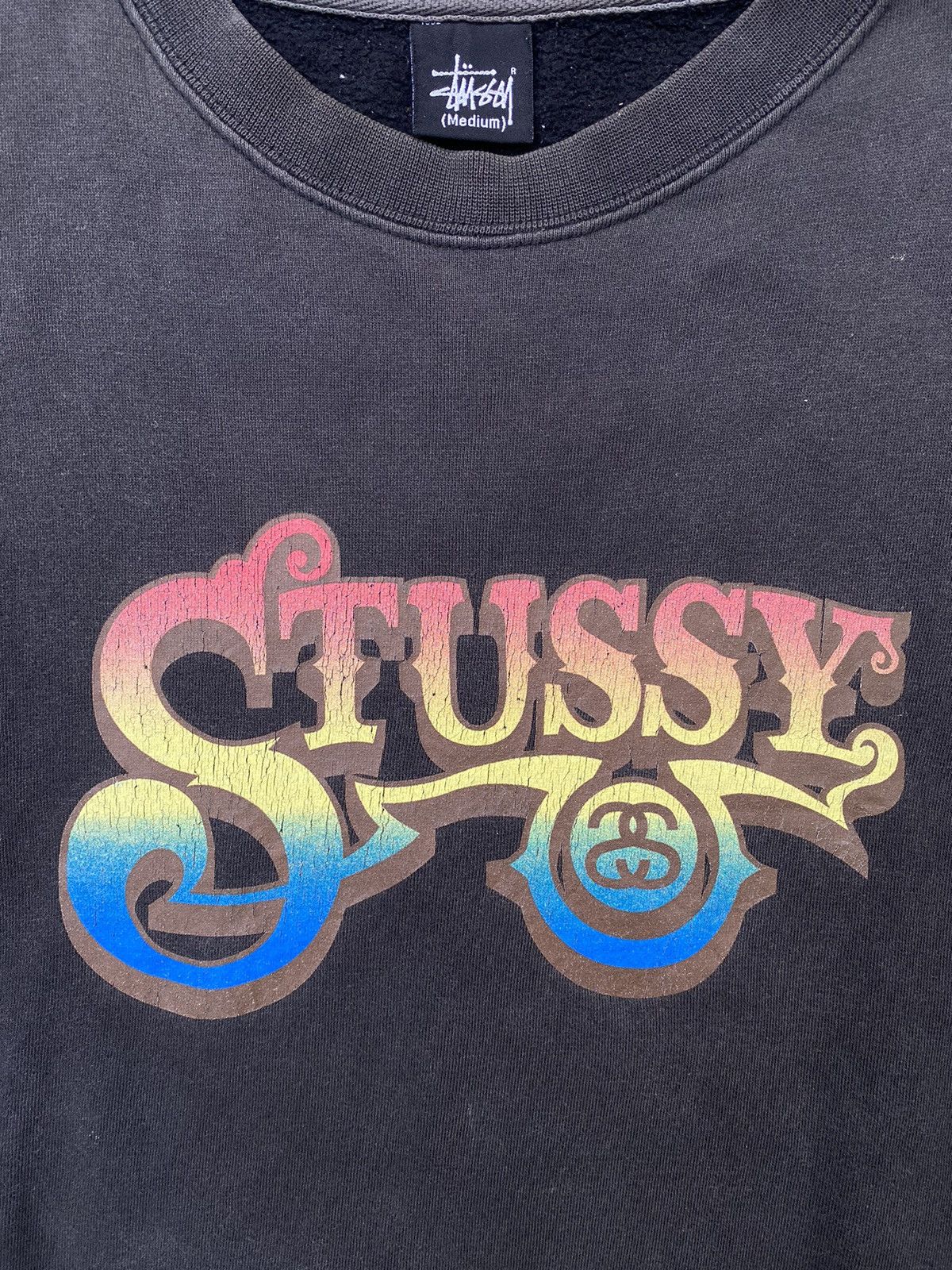 Stussy × Vintage 2000s Vintage Stussy Rainbow Logo Sweatshirt Size US M / EU 48-50 / 2 - 4 Thumbnail