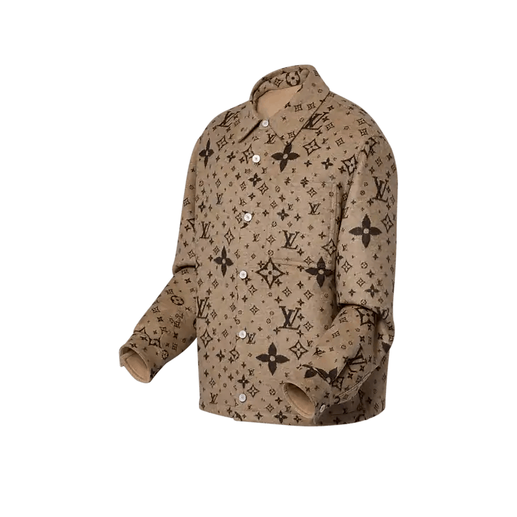Louis Vuitton Monogram Double Face Wool, Silk and Cashmere Blend Overshirt Size US L / EU 52-54 / 3 - 2 Thumbnail