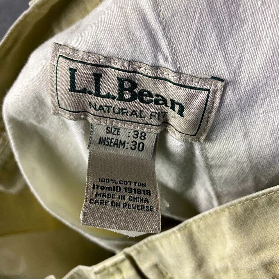 L.L. Bean LL Bean Cargo Pants Men's 38x30 Natural Fit Light Yellow Size US 38 / EU 54 - 9 Thumbnail