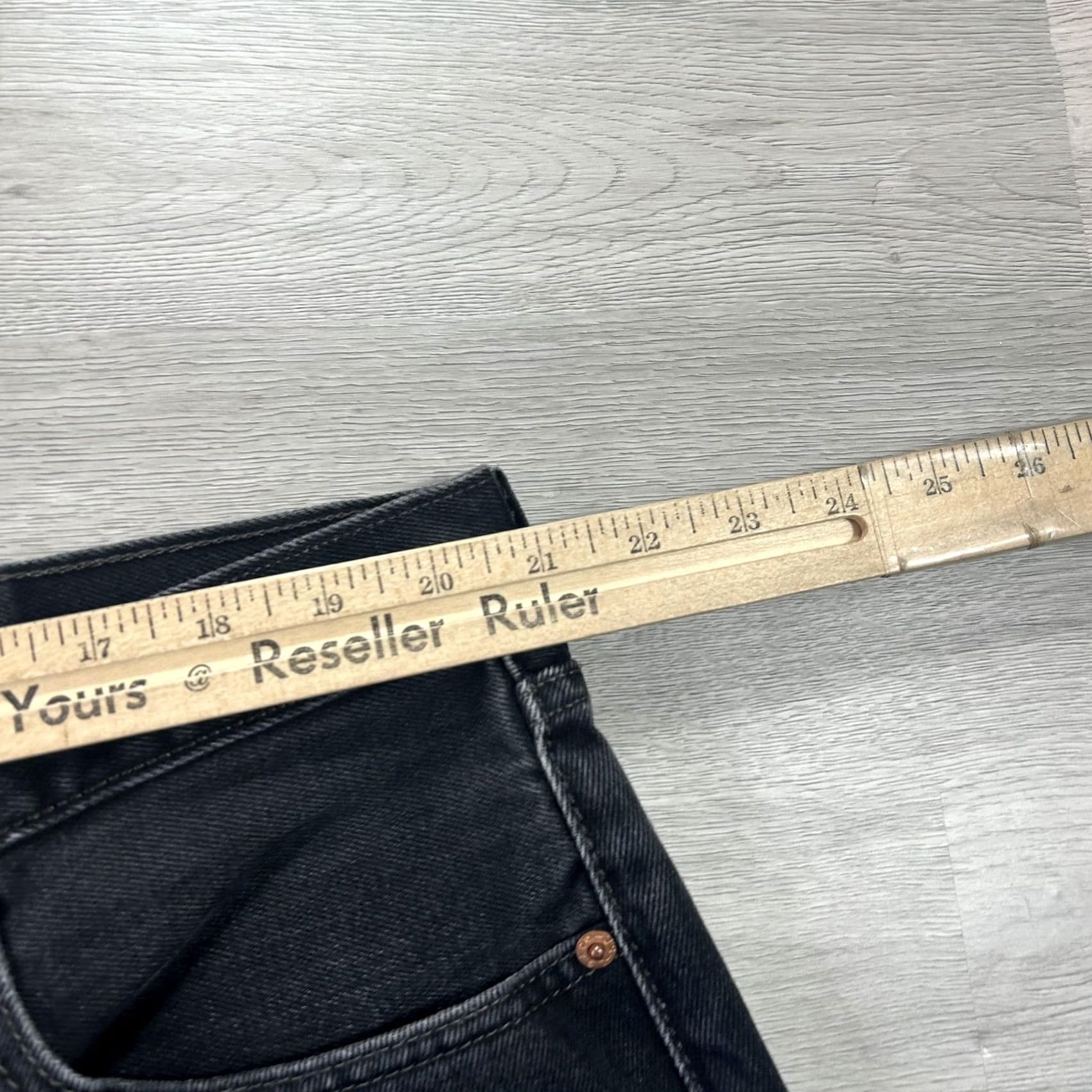 Levi's Levi's 501 Jeans Mens 42x30 Black Button Fly Straight Denim Dark Wash Pants Size US 42 / EU 58 - 6 Thumbnail