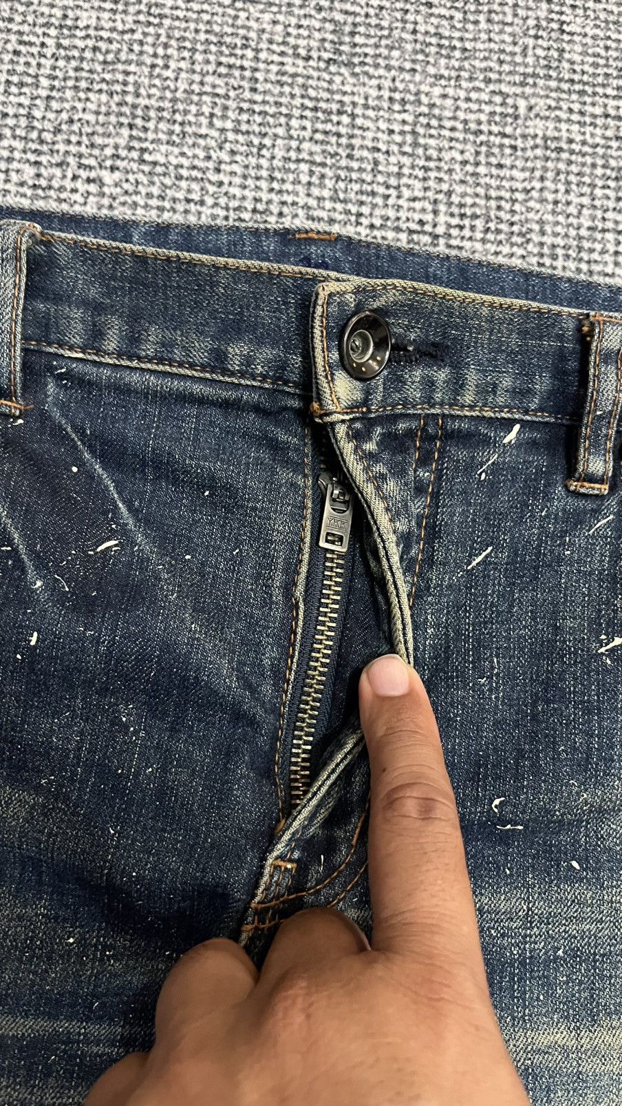 Giuliano Fujiwara Giuliano Fujiwara Spalatter Paint Slim Stretch jeans 34 x 32 Size US 34 / EU 50 - 6 Thumbnail
