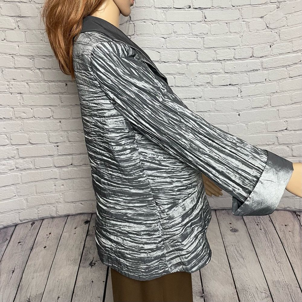 Other Cachet Crinkled Wrap Silver Jacket Size 14W Size XL / US 12-14 / IT 48-50 - 4 Thumbnail
