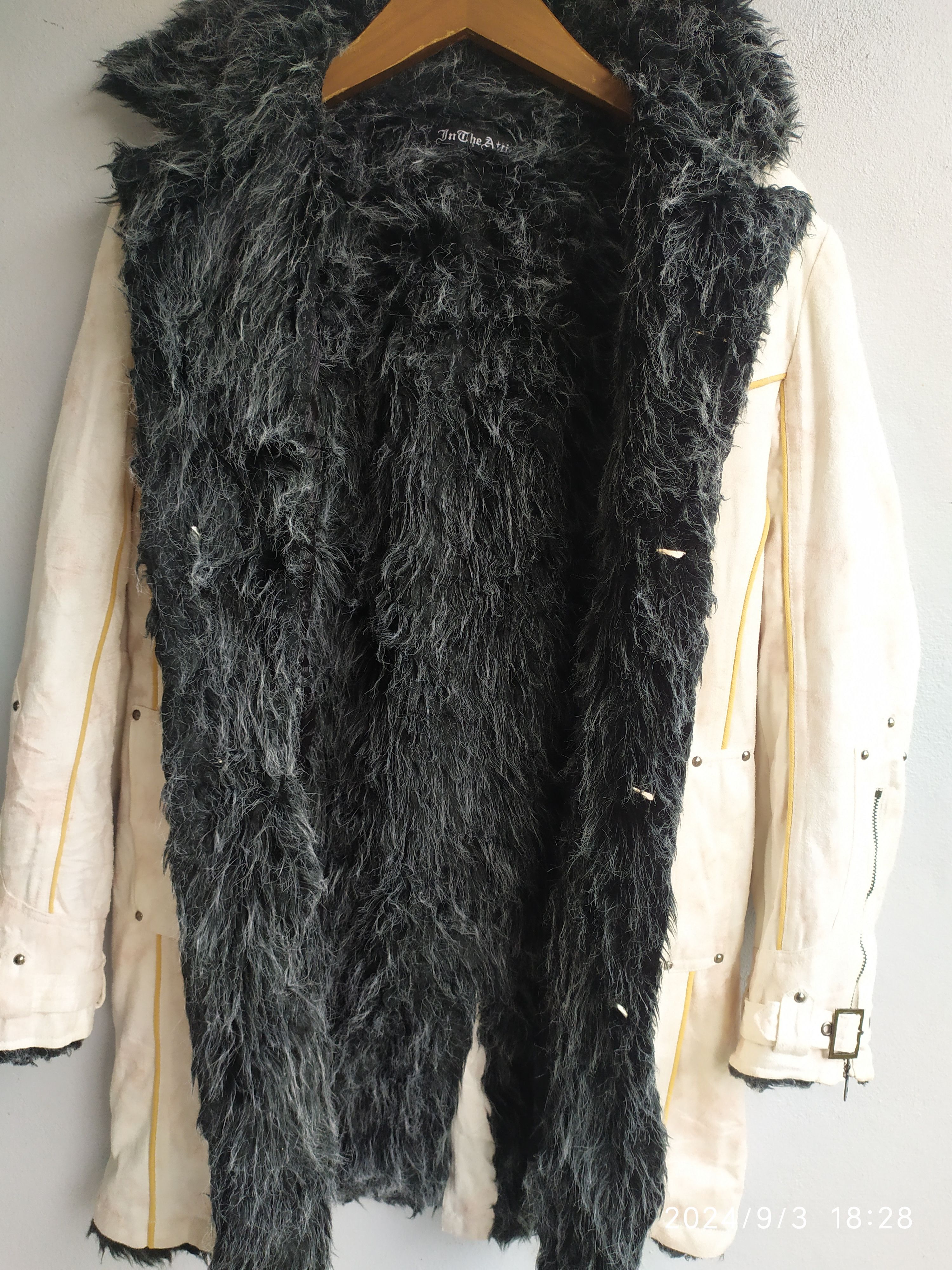 If Six Was Nine × Japanese Brand × Le Grande Bleu (L.G.B.) IN THE ATTIC Japanese Brand Fur Biker Jacket Rare Design Size US M / EU 48-50 / 2 - 8 Thumbnail