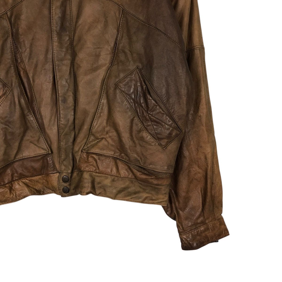Japanese Brand 🔥VINTAGE LEATHER JACKET BOMBER SIN THUNG ISSEY MIYAKE Size US M / EU 48-50 / 2 - 7 Thumbnail
