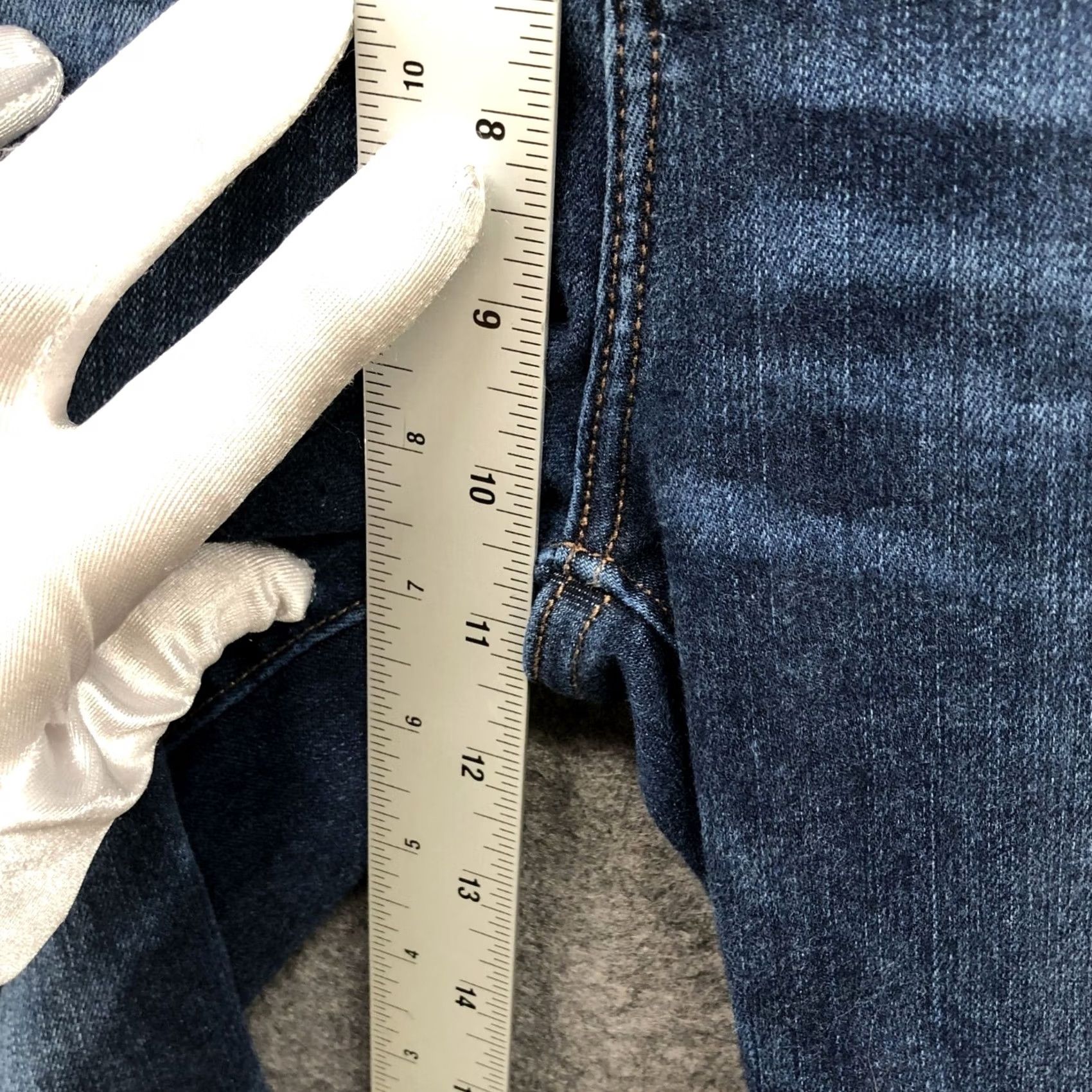 Abercrombie & Fitch Abercrombie & Fitch Simone High Rise Super Skinny Jeans Size 26 2P Distressed Blue Womens Size 26" / US 2 / IT 38 - 7 Thumbnail
