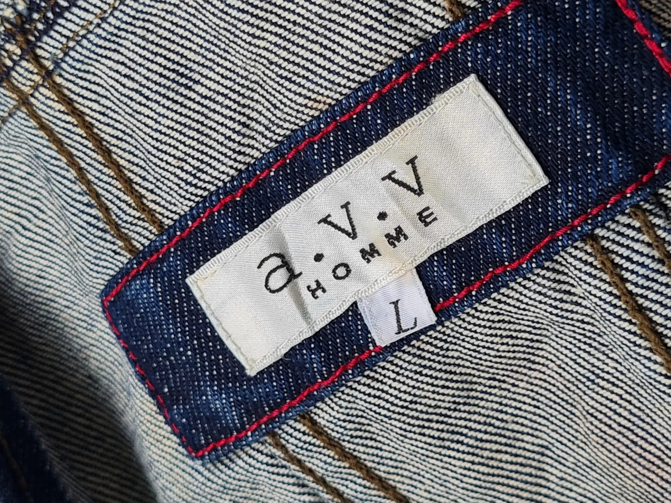 Vintage A.V.V Homme Denim Jacket Size US L / EU 52-54 / 3 - 10 Thumbnail