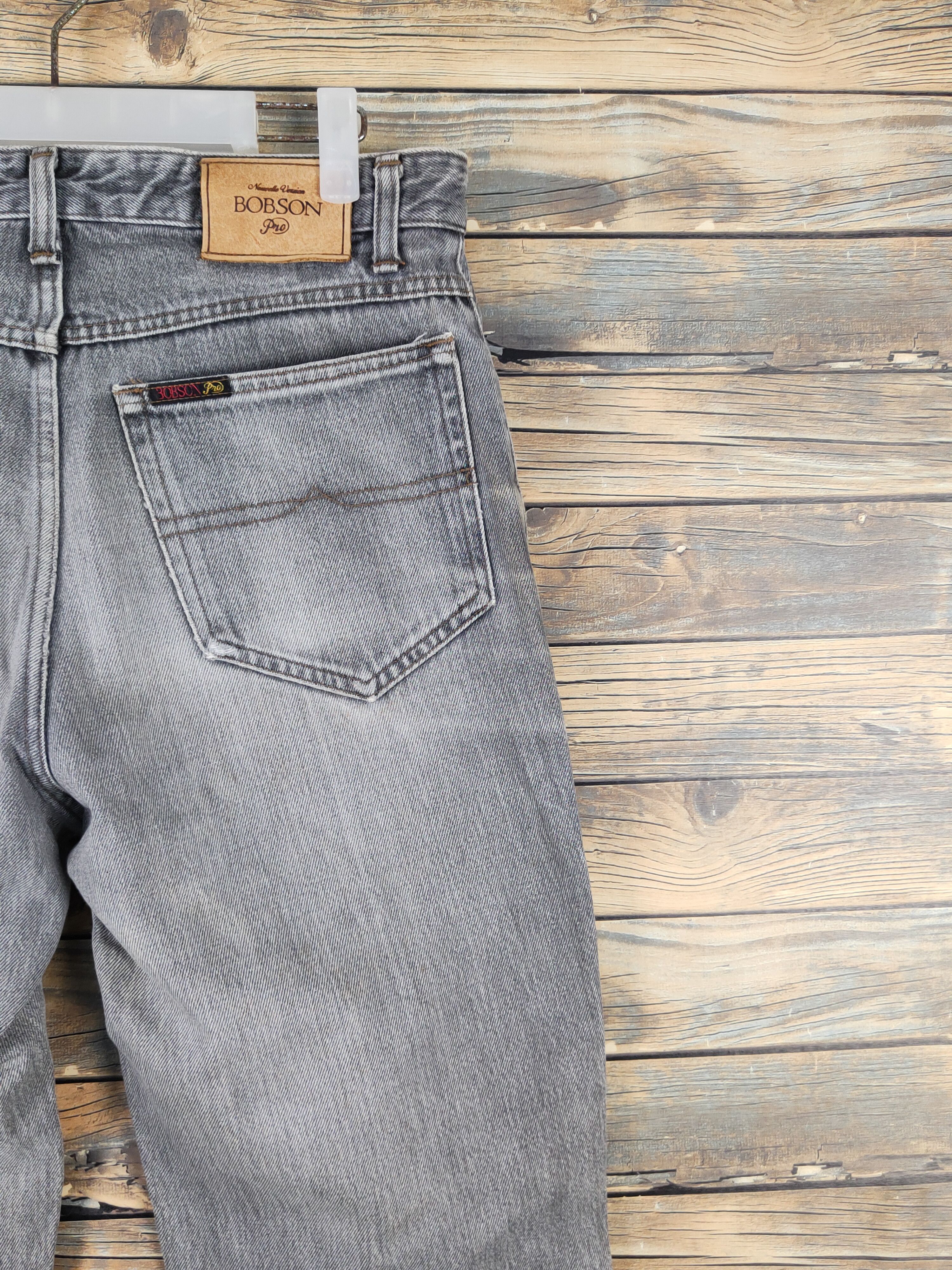 Vintage Bobson-Pro Black Distressed Ripped denim Jeans #W1564 Size US 33 - 11 Thumbnail