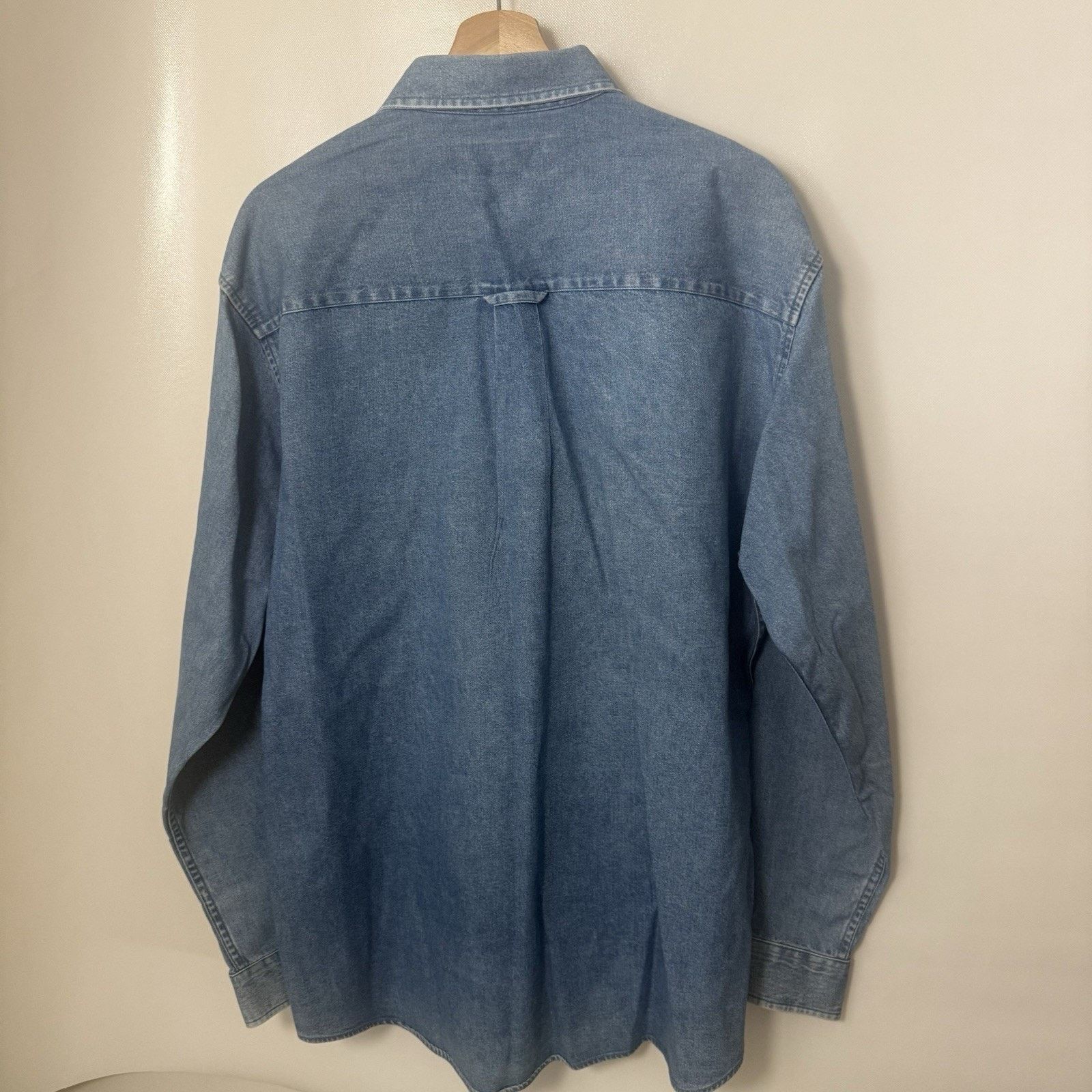 Other Consensus Denim Shirt Blue Embroidered Work Western Starched Size US L / EU 52-54 / 3 - 2 Thumbnail