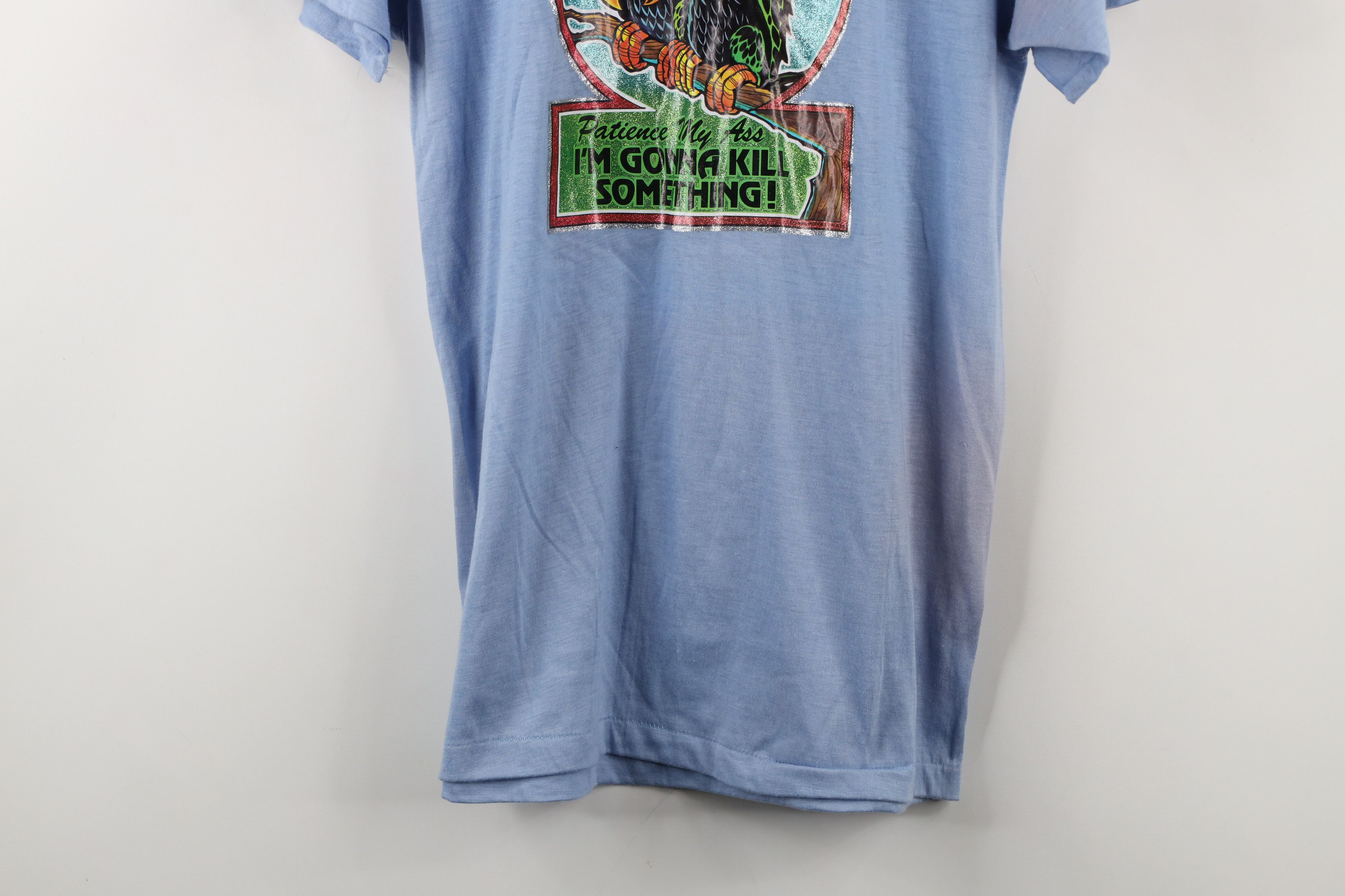 Vintage Vintage 80s My Ass I'm Gonna Kill Something Vulture T-Shirt Size US L / EU 52-54 / 3 - 3 Thumbnail