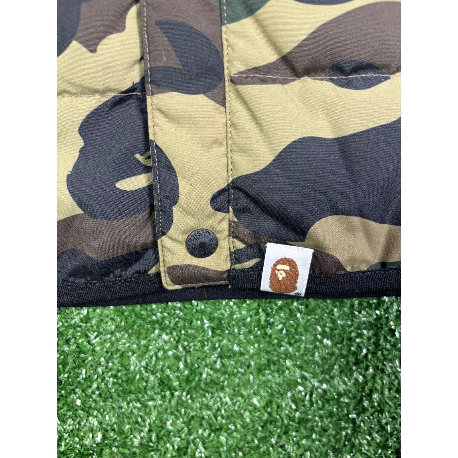 Bape Bape 1st Camo Collarless Green Down Puffer Jacket Size XL Size US XL / EU 56 / 4 - 5 Thumbnail