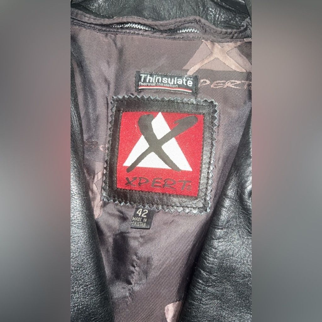 Other Xpert Sport black leather motorcycle jacket, size 42 Size US M / EU 48-50 / 2 - 3 Thumbnail