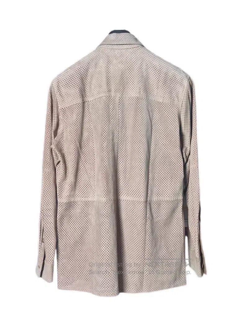 Brioni Brioni Handmade Openwork Leather Jacket Size US M / EU 48-50 / 2 - 3 Thumbnail