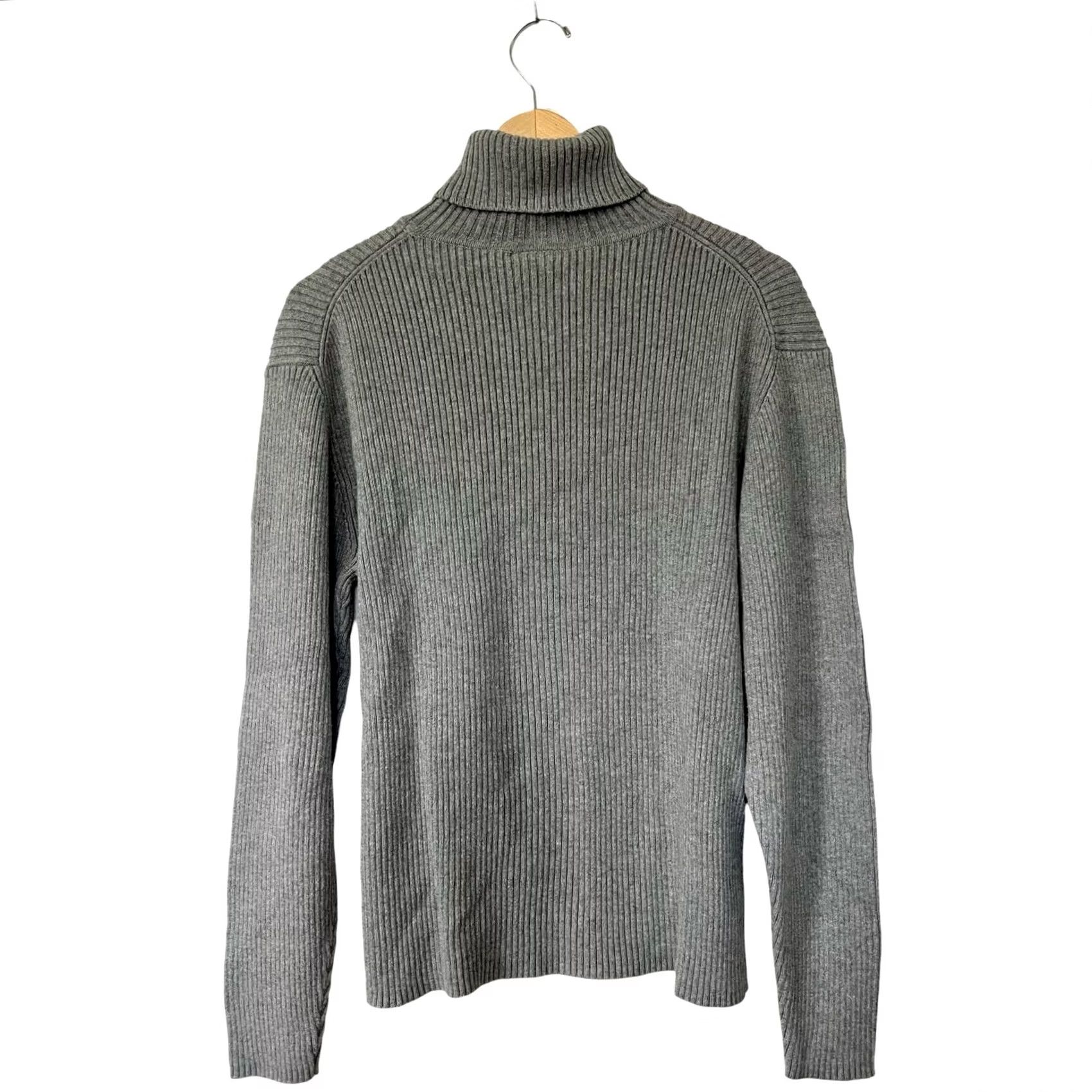 Ralph Lauren VINTAGE Polo Jeans Co. by Ralph Lauren Ribbed Turtleneck Women’s Grey Sweater Sz L Shirt Knit Pullover 90s Y2k Mens Womens Girls Boys Size L / US 10 / IT 46 - 3 Thumbnail