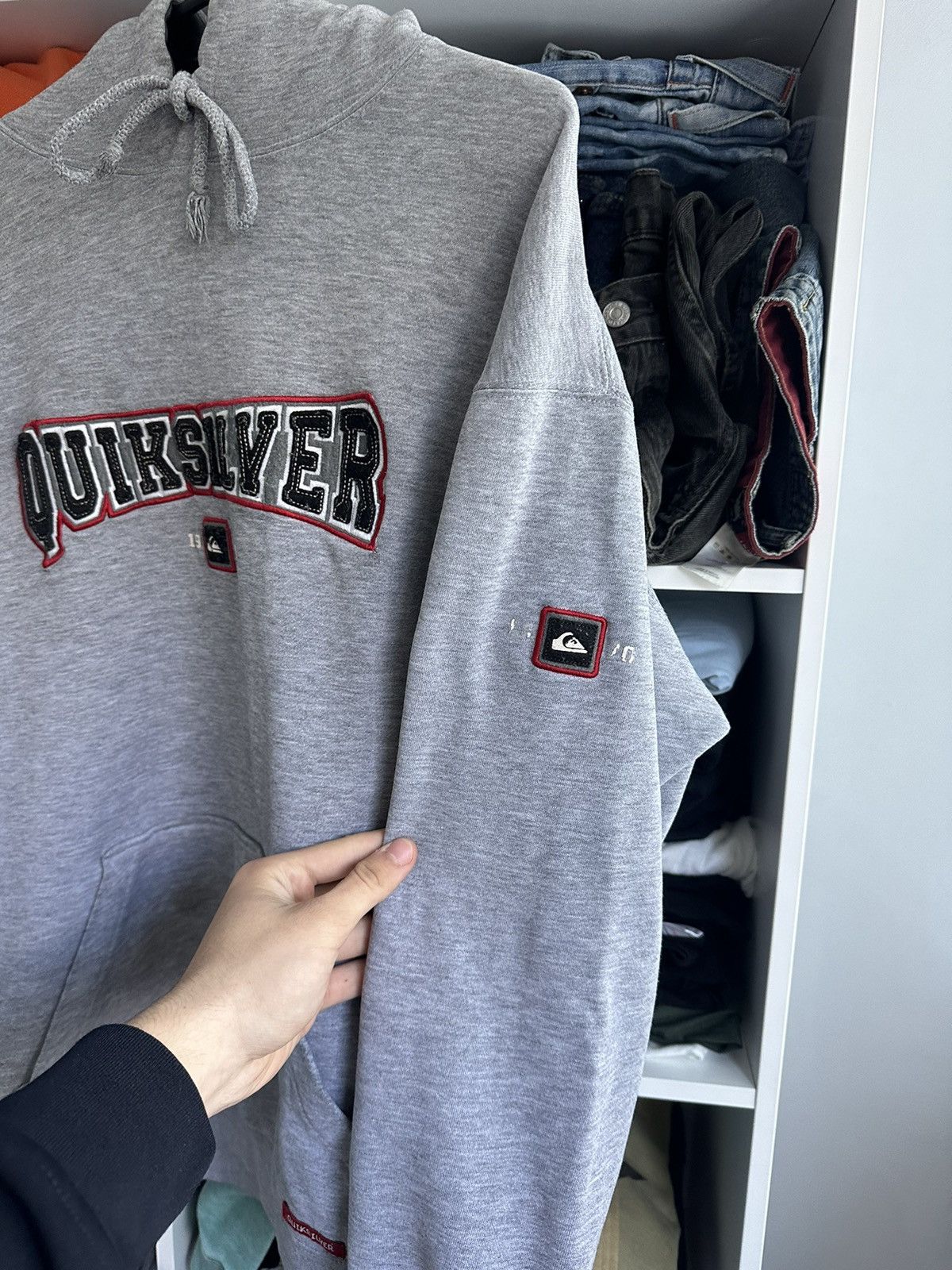 Quiksilver 🔥VINTAGE DISTRESSED QUIKSILVER SURF BAGGY HOODIE🔥 Size US M / EU 48-50 / 2 - 10 Thumbnail