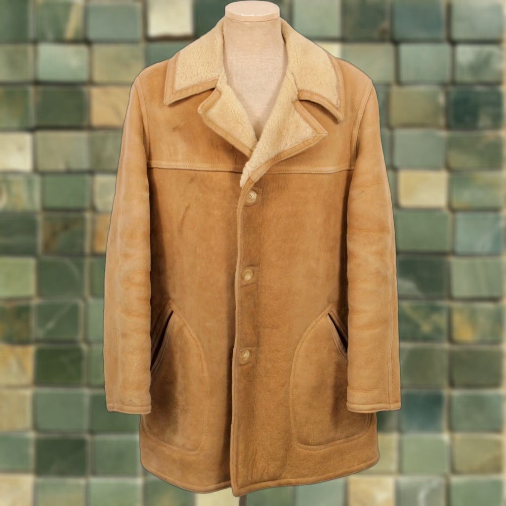 Vintage Woolrich VTG 1970s Leather Coat / Shearling Coat Size 42 Men’s Brown Woolrich 70s Leather Shearling Coat Mens Small Coat Size US XS / EU 42 / 0 - 1 Thumbnail