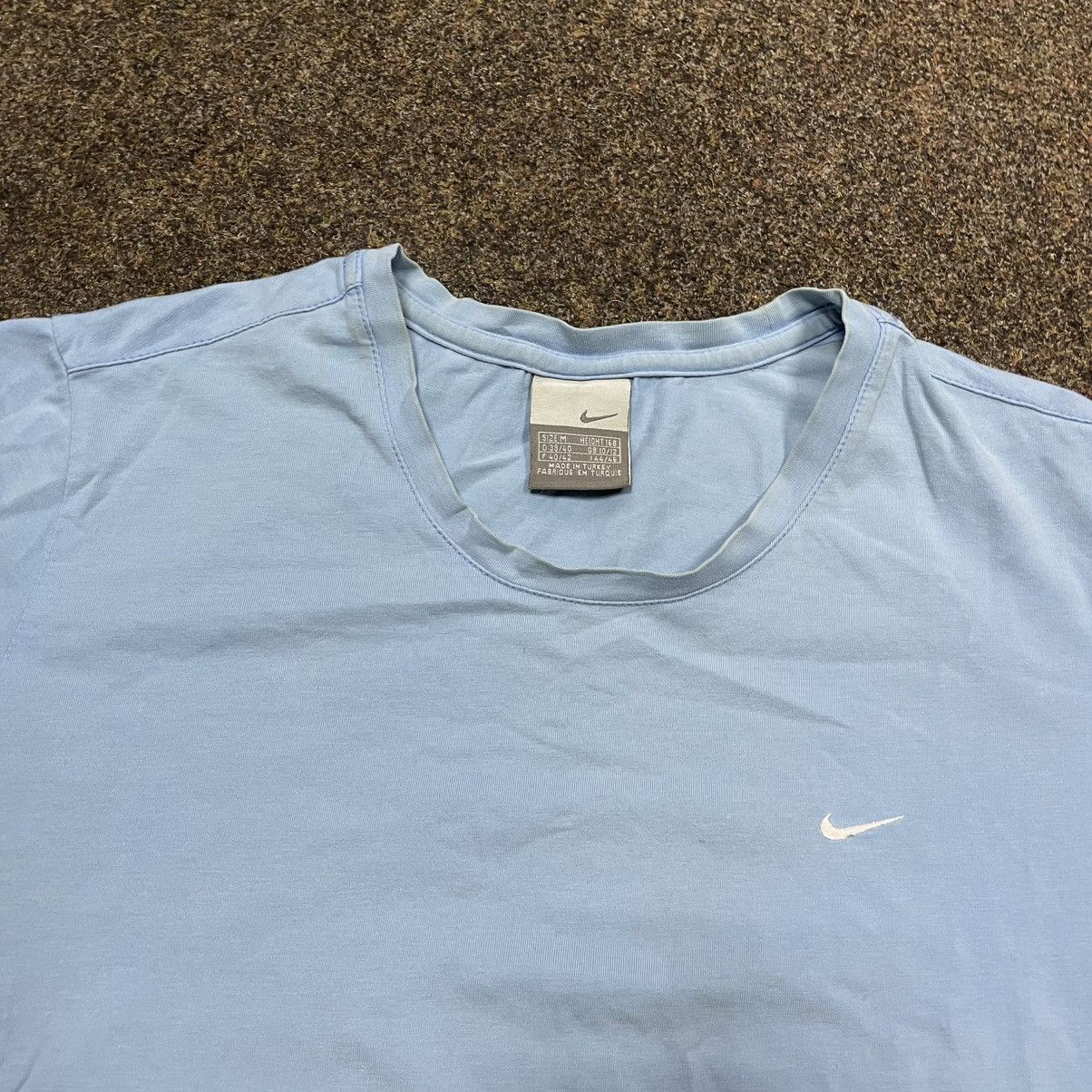 Nike Vintage Baby Blue Nike Tee – Mini Swoosh Logo Classic 90s Size M / US 6-8 / IT 42-44 - 5 Thumbnail