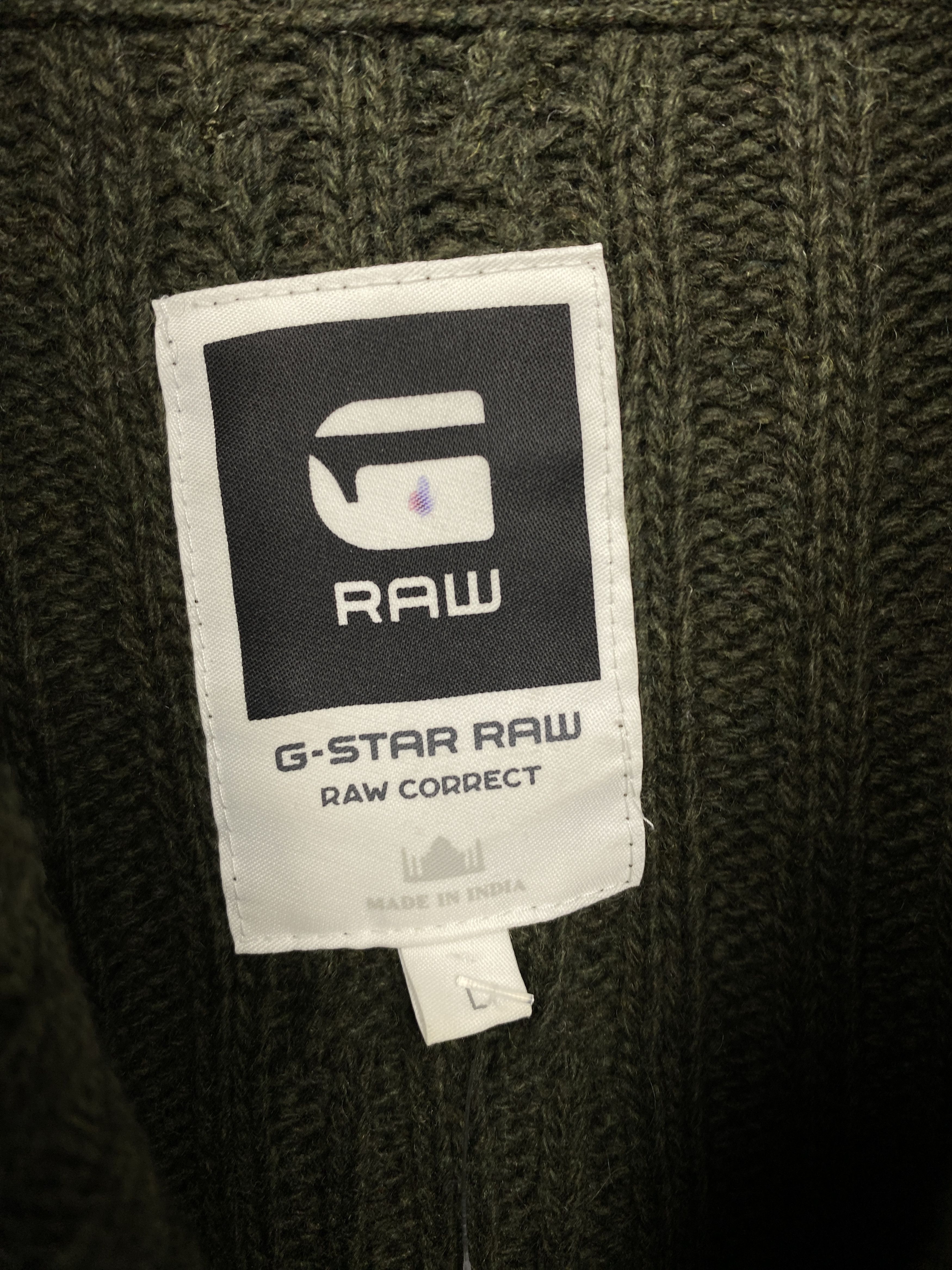 G-Star G Star Raw Mens Wool Knit Cardigan Sweater Size US L / EU 52-54 / 3 - 4 Thumbnail
