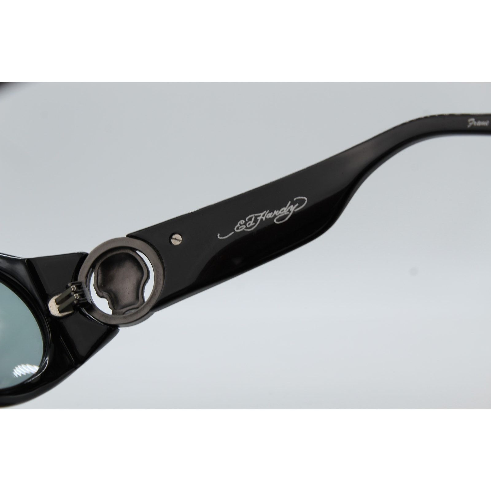 Ed Hardy Ed Hardy EHS032 Black Rhinestone Skull Sunglasses 55-17-130 Size ONE SIZE - 5 Thumbnail
