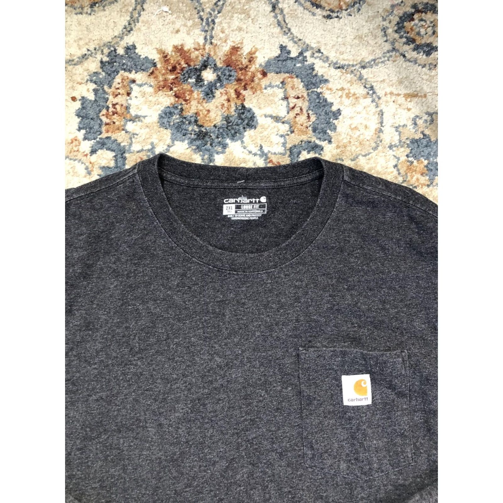 Carhartt Carhartt Shirt Mens 2XLT Gray Long Sleeve Pocket Loose Fit Workwear Tee Size US XXL / EU 58 / 5 - 2 Thumbnail