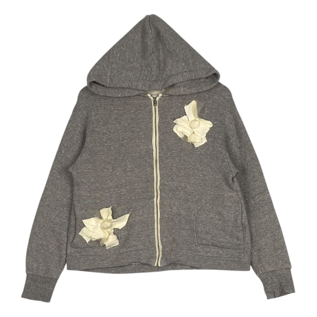 Lanvin Vintage Lanvin Full Zip Hoodie Embroidered Gray Size S / US 4 / IT 40 - 1 Thumbnail