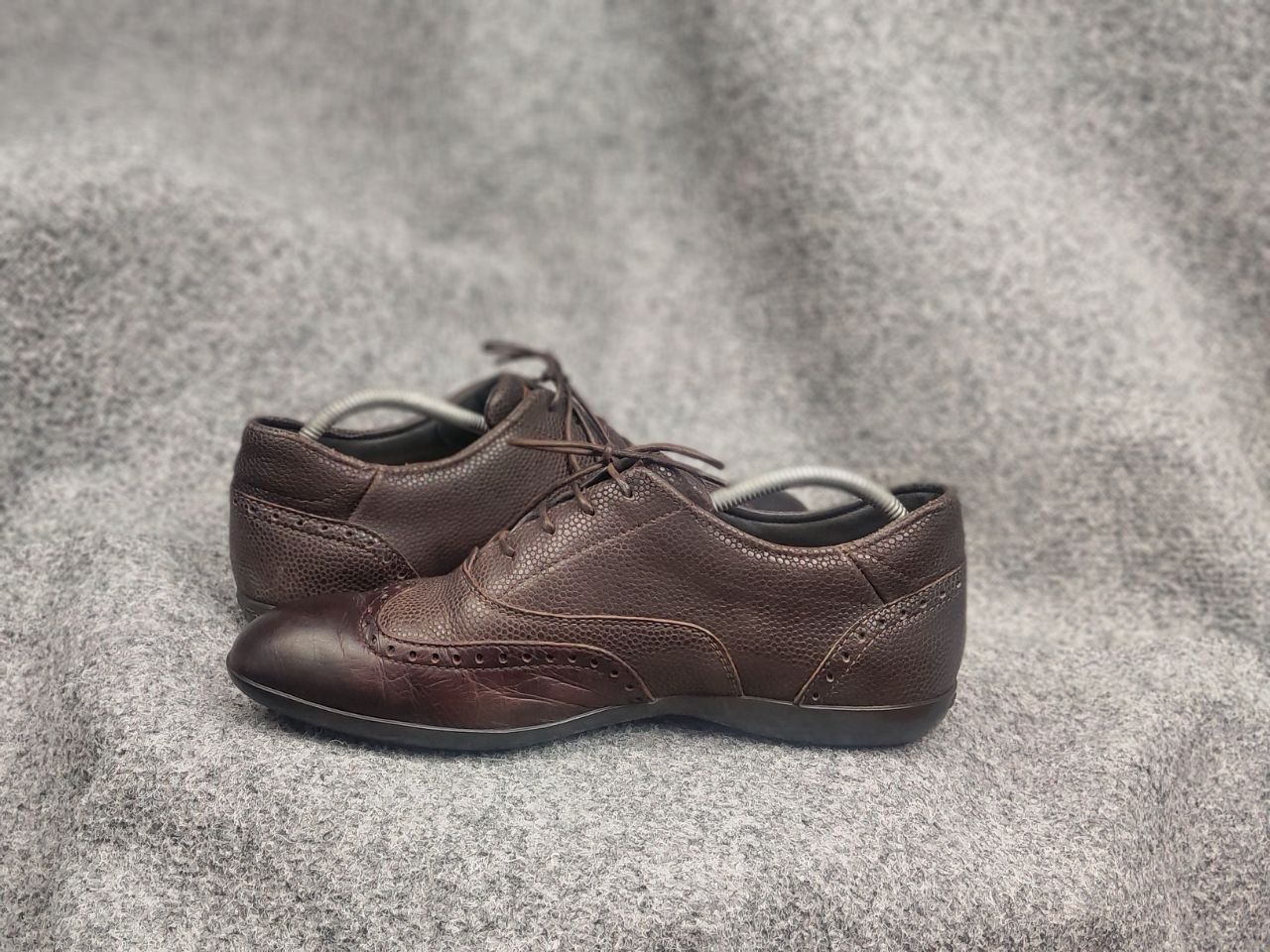 Santoni Santoni Design Brown Leather Low Top Sneakers oxford shoes Size US 8 / EU 41 - 11 Thumbnail