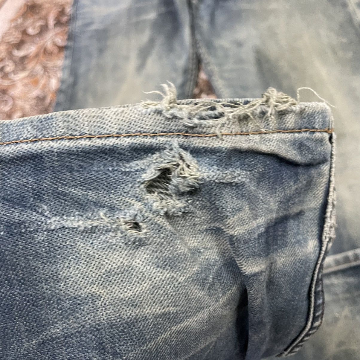 Diesel 🔥Vintage Diesel Industry Washed Ripped Distress Denim Jeans Size US 34 / EU 50 - 8 Thumbnail