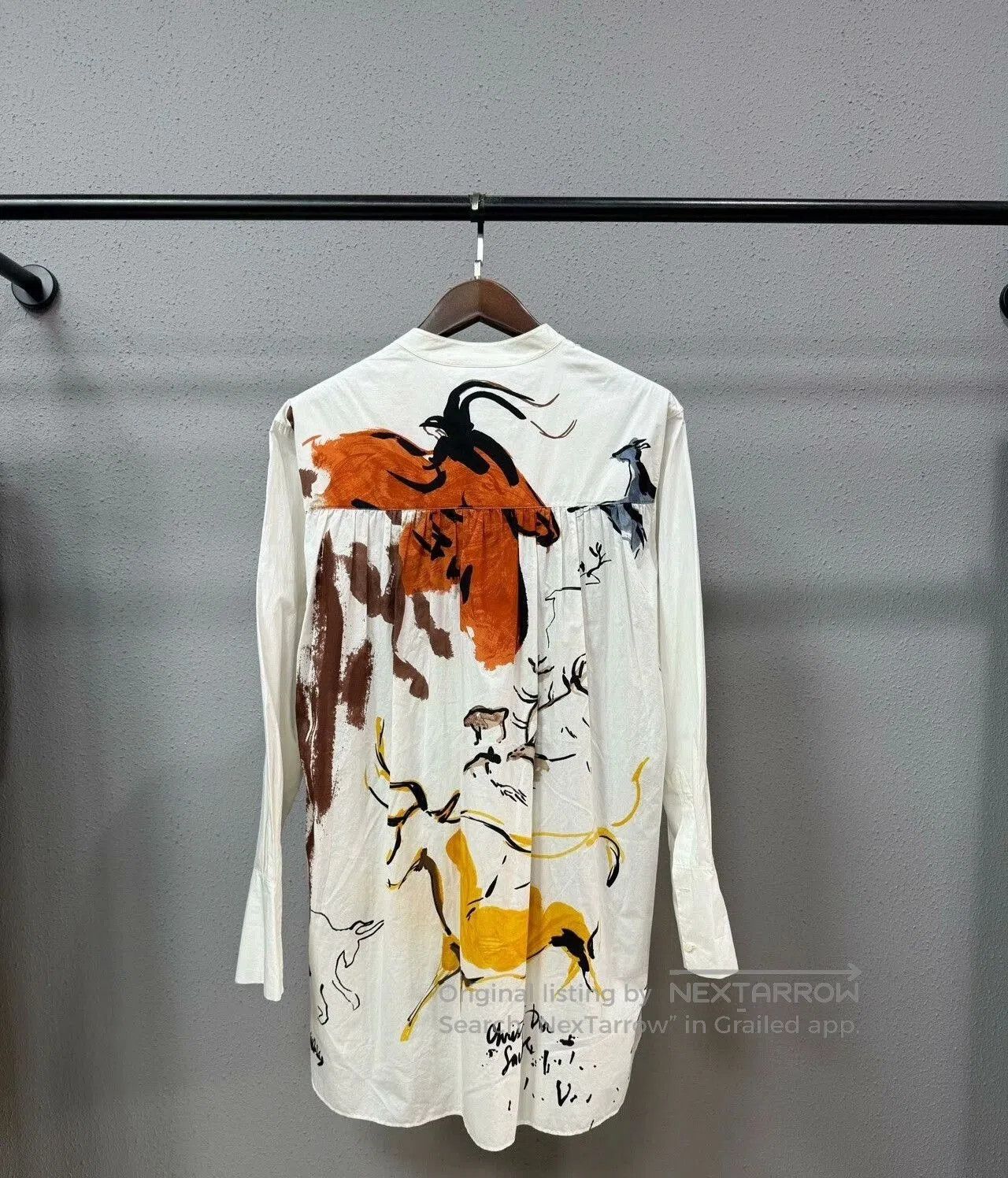 Dior Dior White Abstract Graffiti Shirt Dress. Size US S / EU 44-46 / 1 - 2 Thumbnail