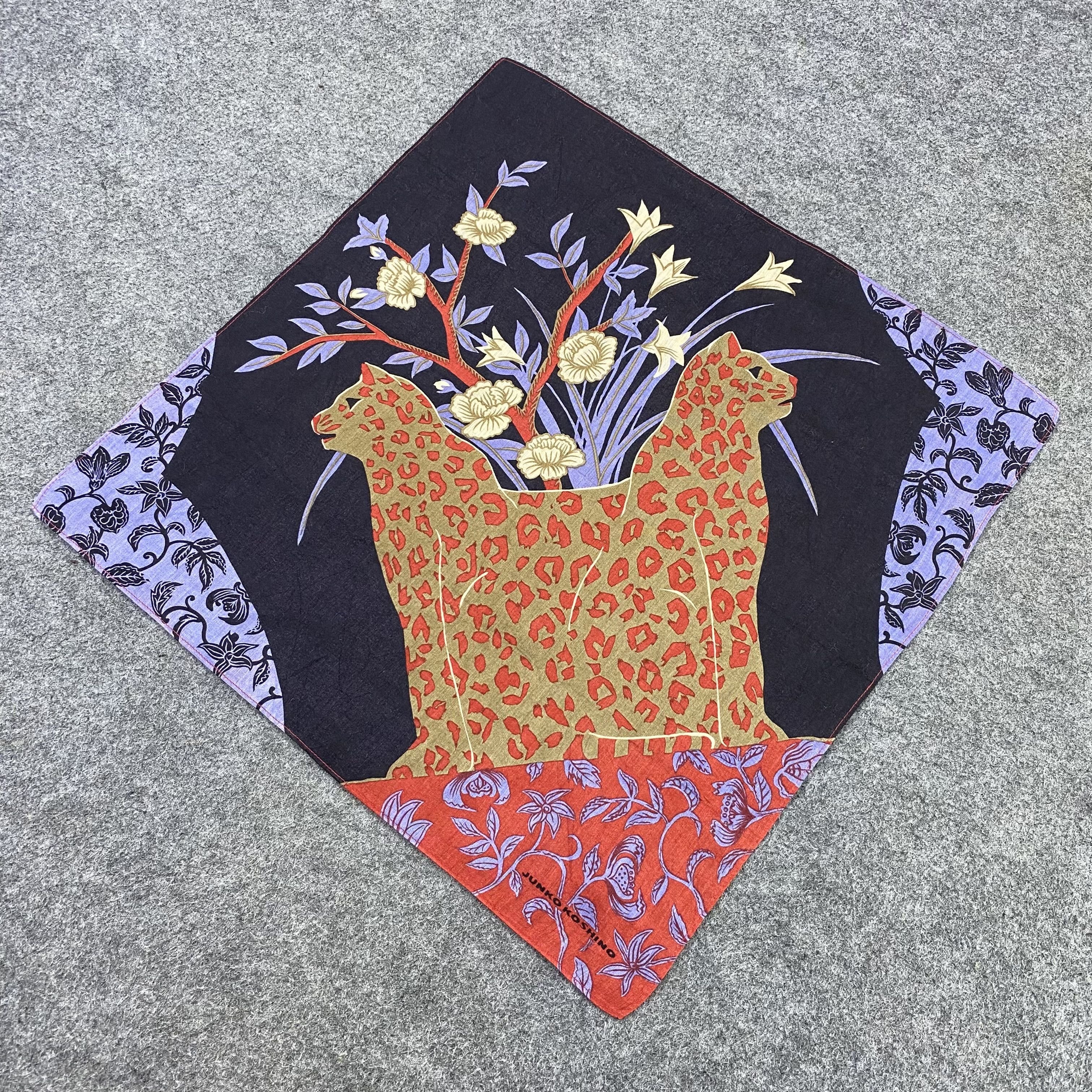 Japanese Brand Junko Koshino Handkerchief Neckerchief Bandana-B1568 Size ONE SIZE - 4 Thumbnail