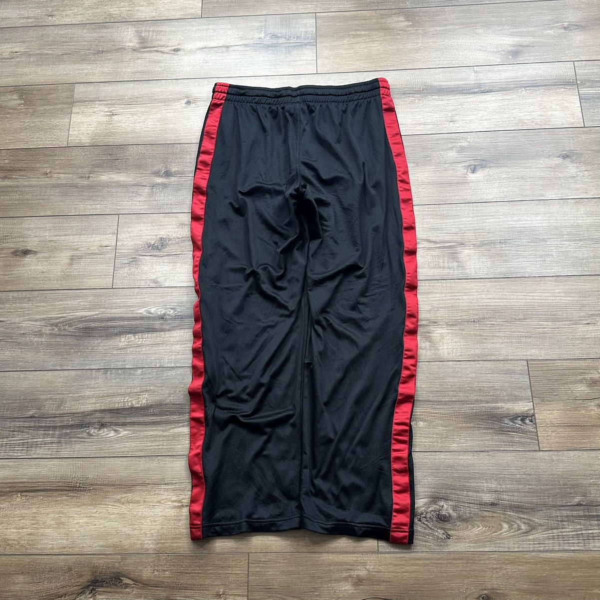 Nike Vintage 2000s Nike Black & Red Striped Wide Leg Track Pants Size US 34 / EU 50 - 5 Thumbnail